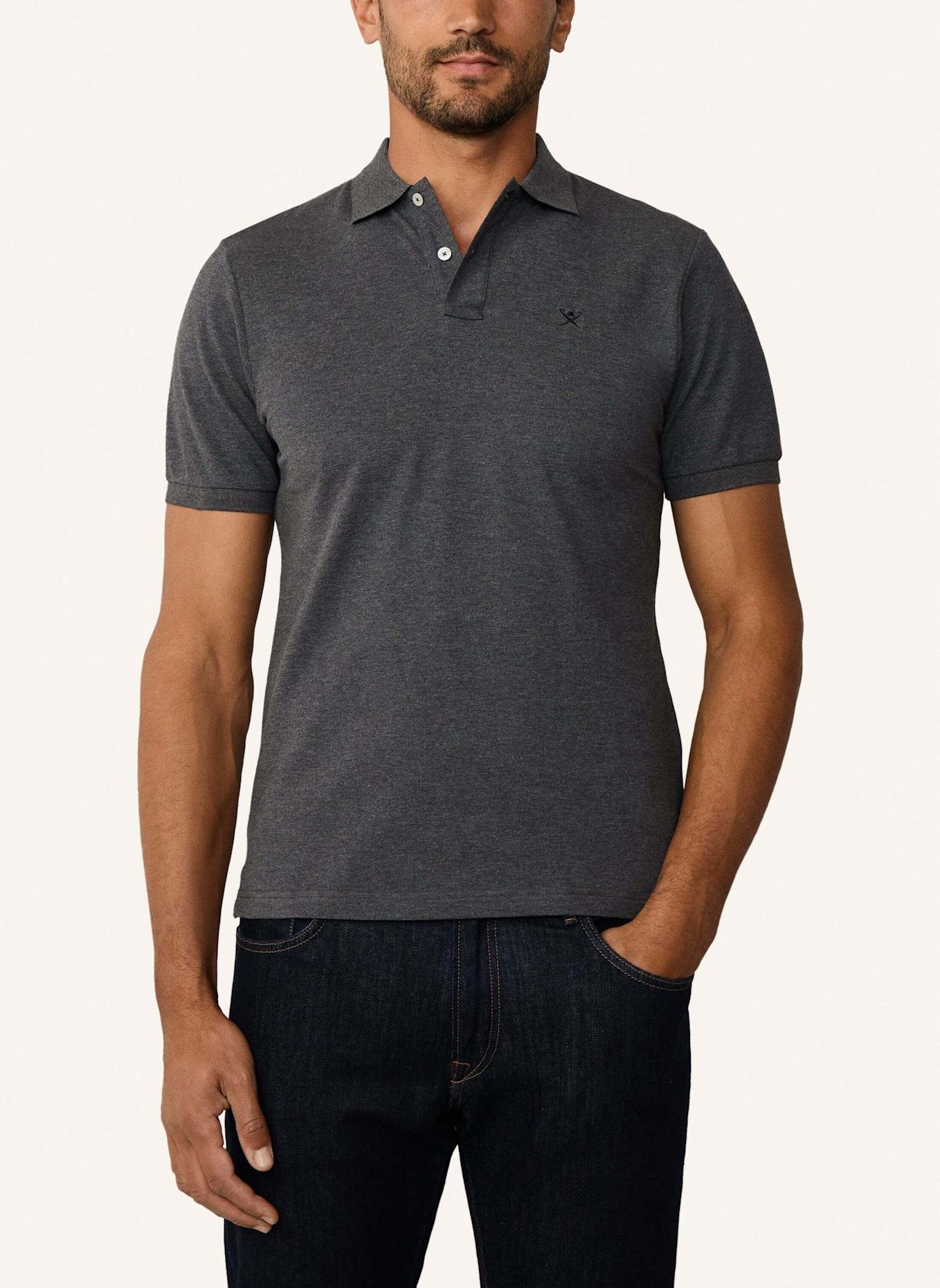 HACKETT LONDON Poloshirt SLIM FIT LOGO: DUNKELGRAU