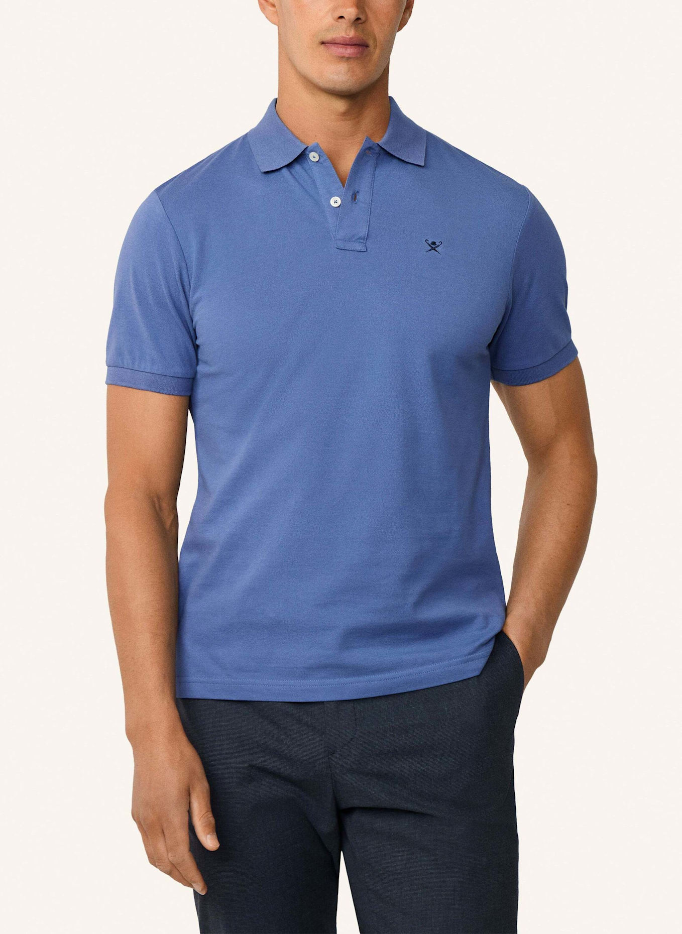 HACKETT LONDON Poloshirt SLIM FIT LOGO: BLAU