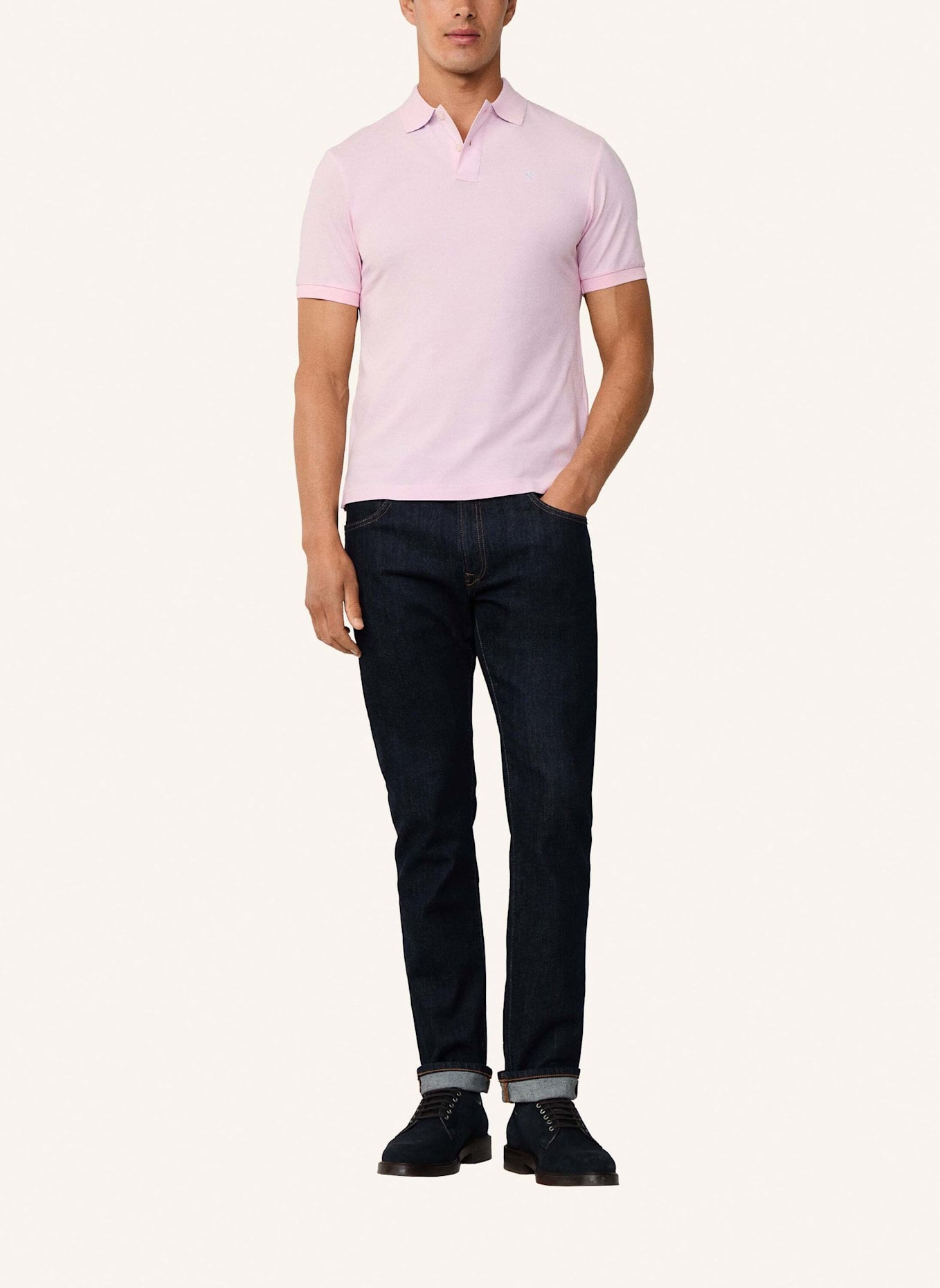 HACKETT LONDON Poloshirt SLIM FIT LOGO: ROSA