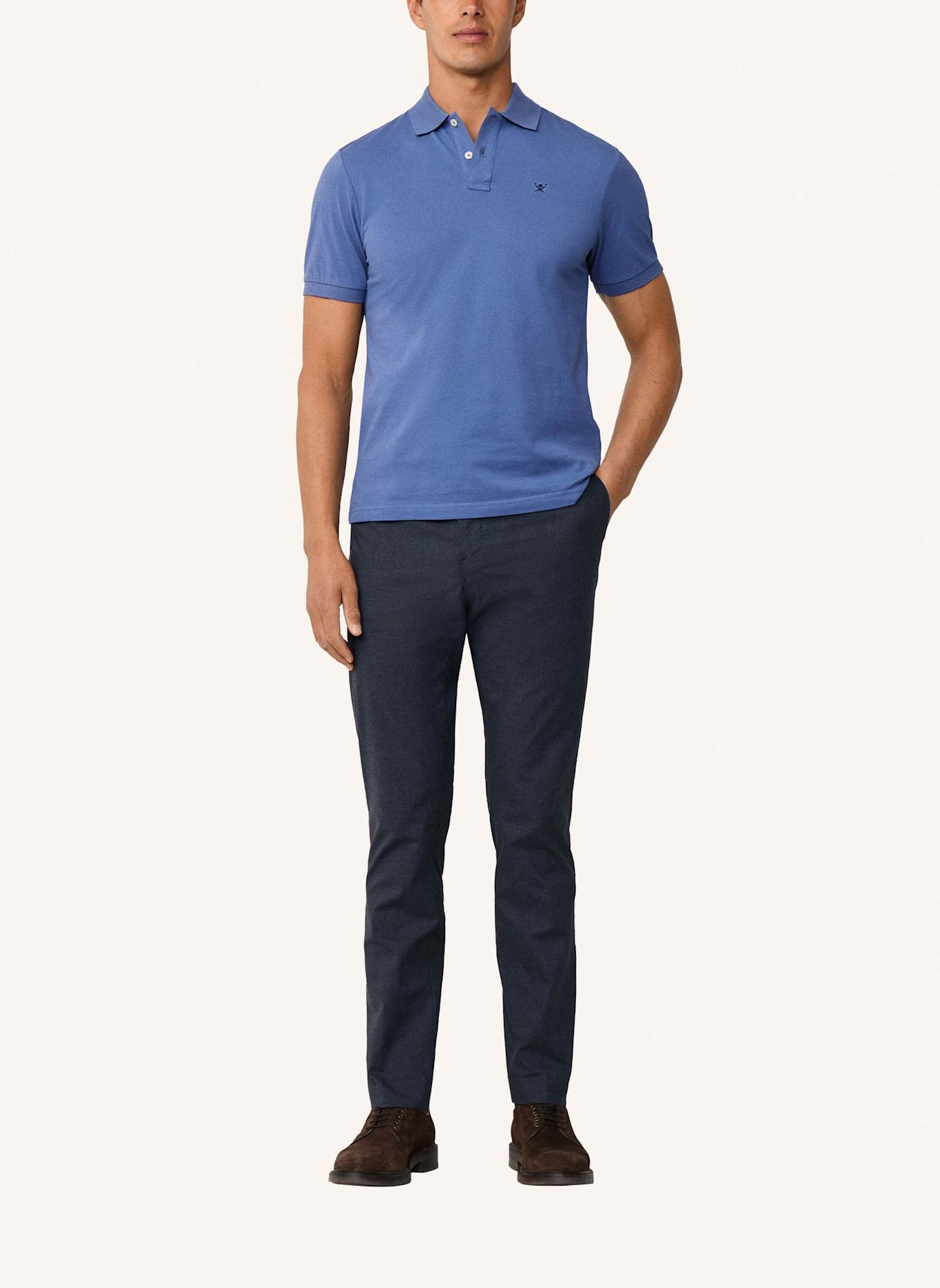 HACKETT LONDON Poloshirt SLIM FIT LOGO: BLAU