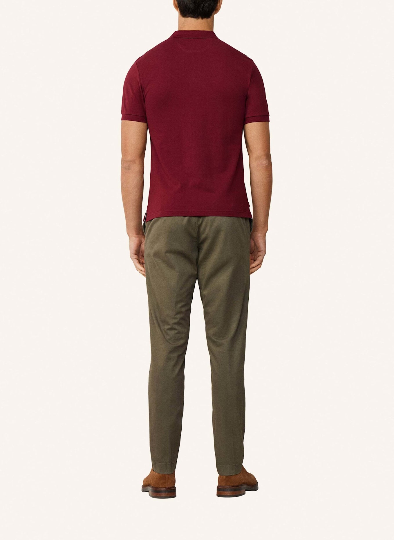 HACKETT LONDON Poloshirt SLIM FIT LOGO: DUNKELROT