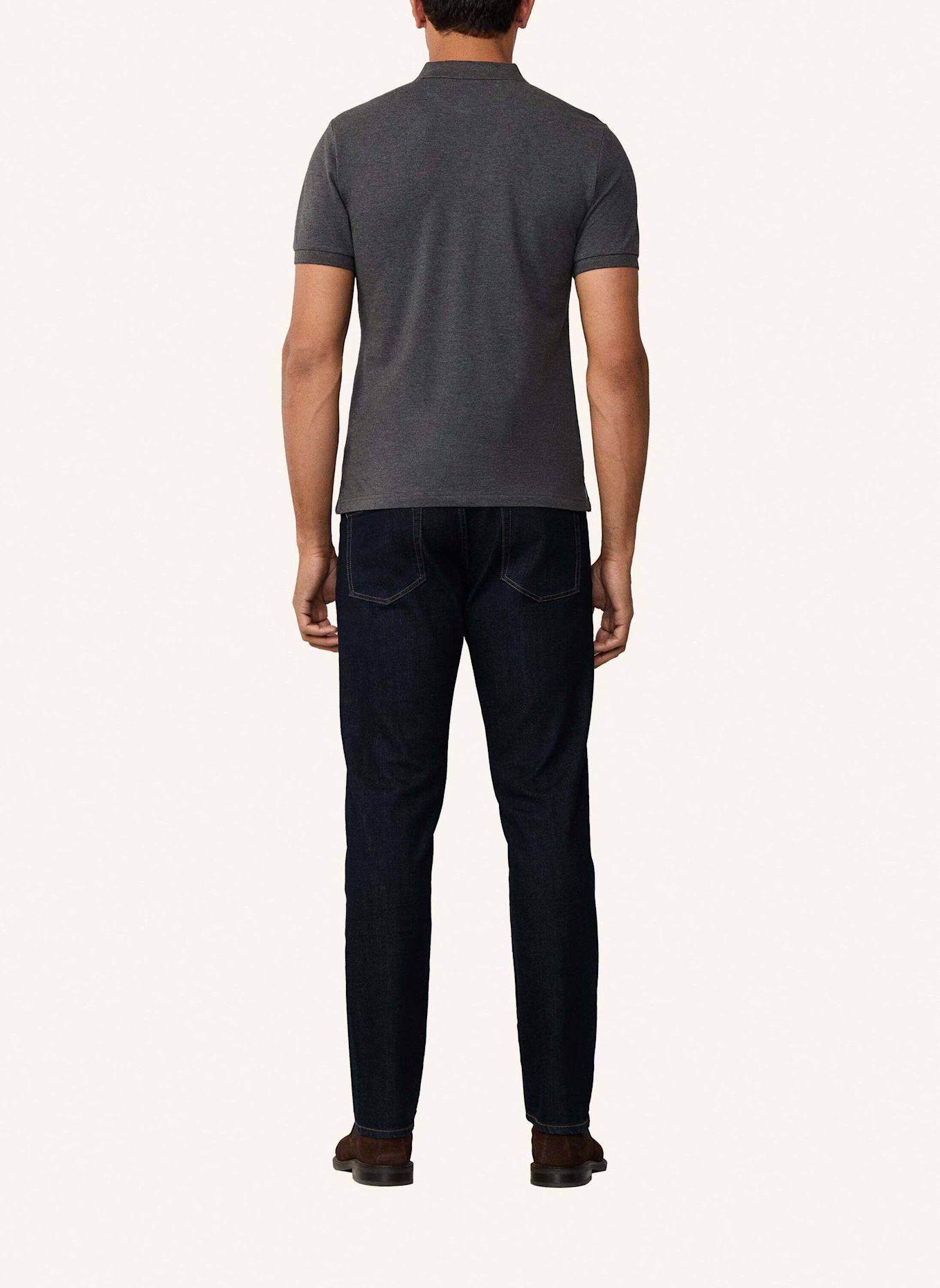 HACKETT LONDON Poloshirt SLIM FIT LOGO: DUNKELGRAU