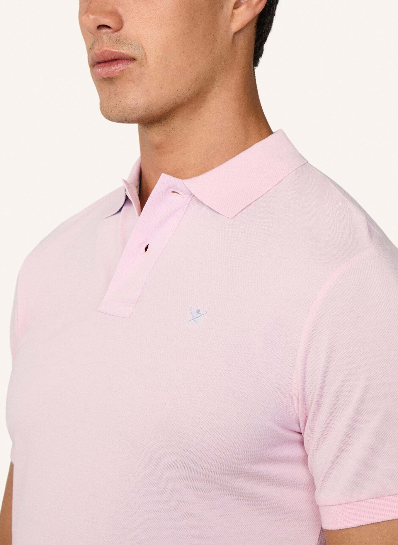 HACKETT LONDON Poloshirt SLIM FIT LOGO: ROSA