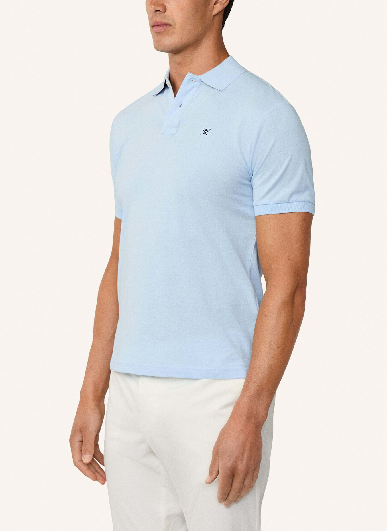 HACKETT LONDON Poloshirt SLIM FIT LOGO: HELLBLAU