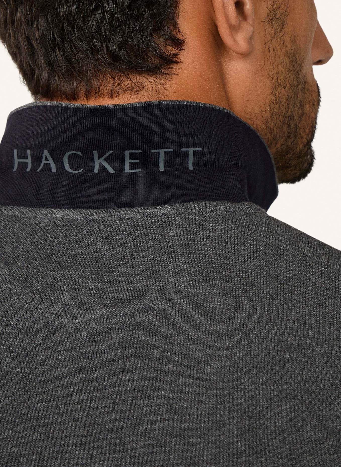 HACKETT LONDON Poloshirt SLIM FIT LOGO: DUNKELGRAU