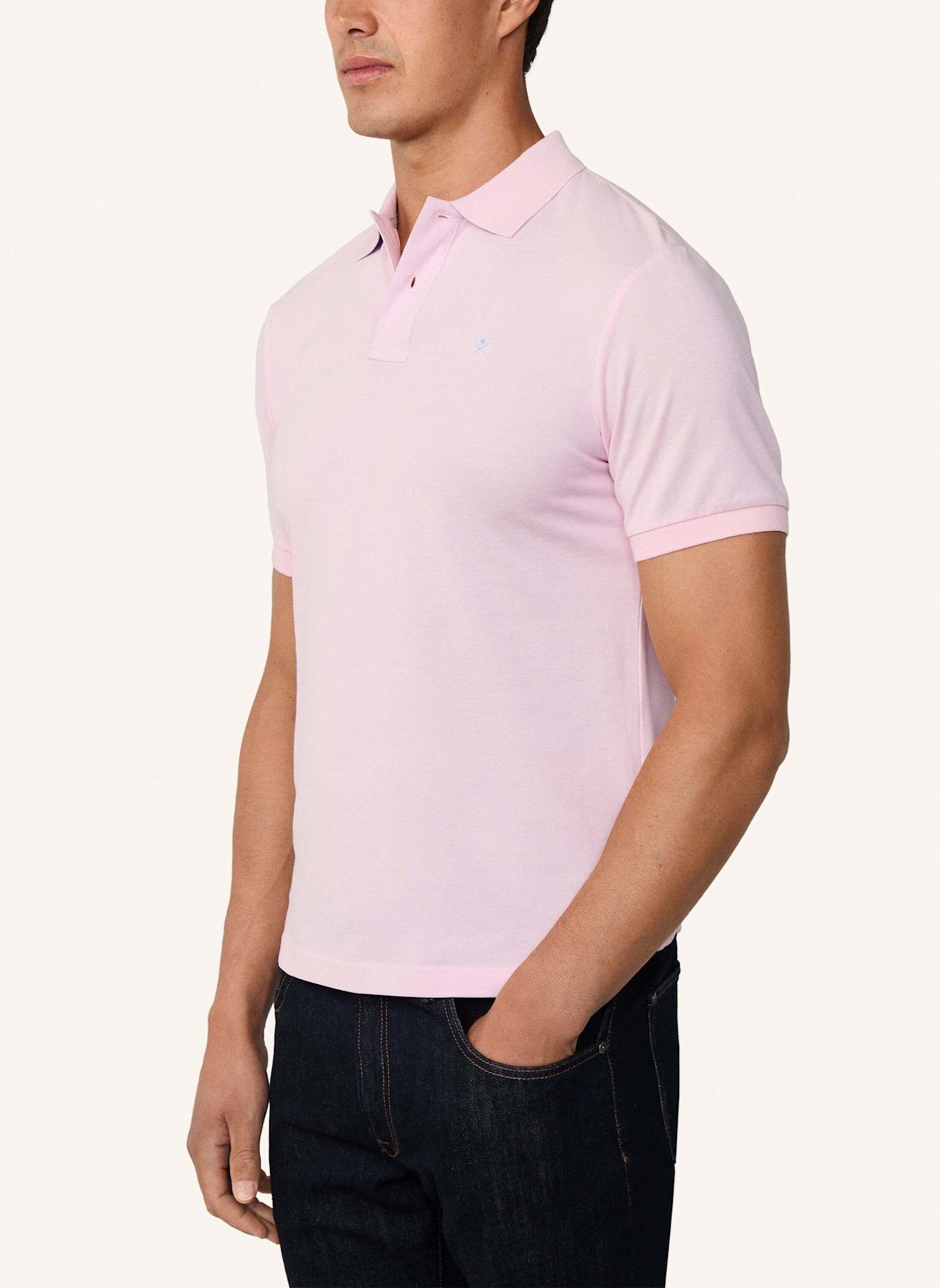 HACKETT LONDON Poloshirt SLIM FIT LOGO: ROSA