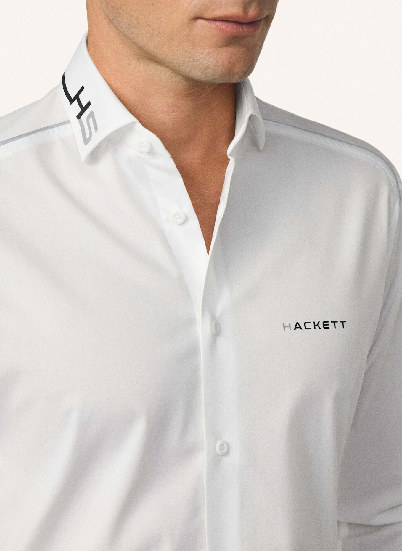 HACKETT LONDON Freizeithemd HS TEAM SHIRT: WEISS
