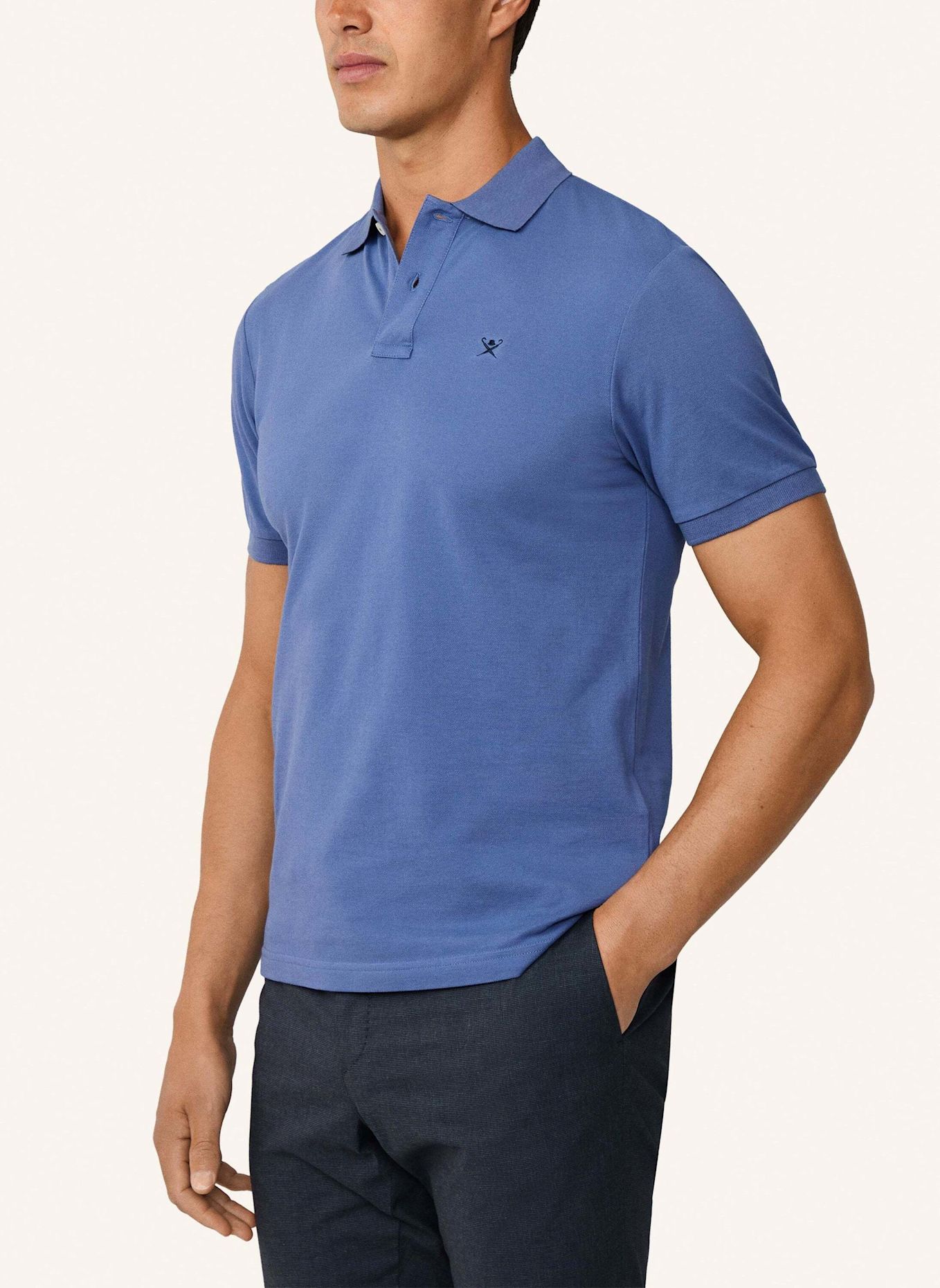 HACKETT LONDON Poloshirt SLIM FIT LOGO: BLAU