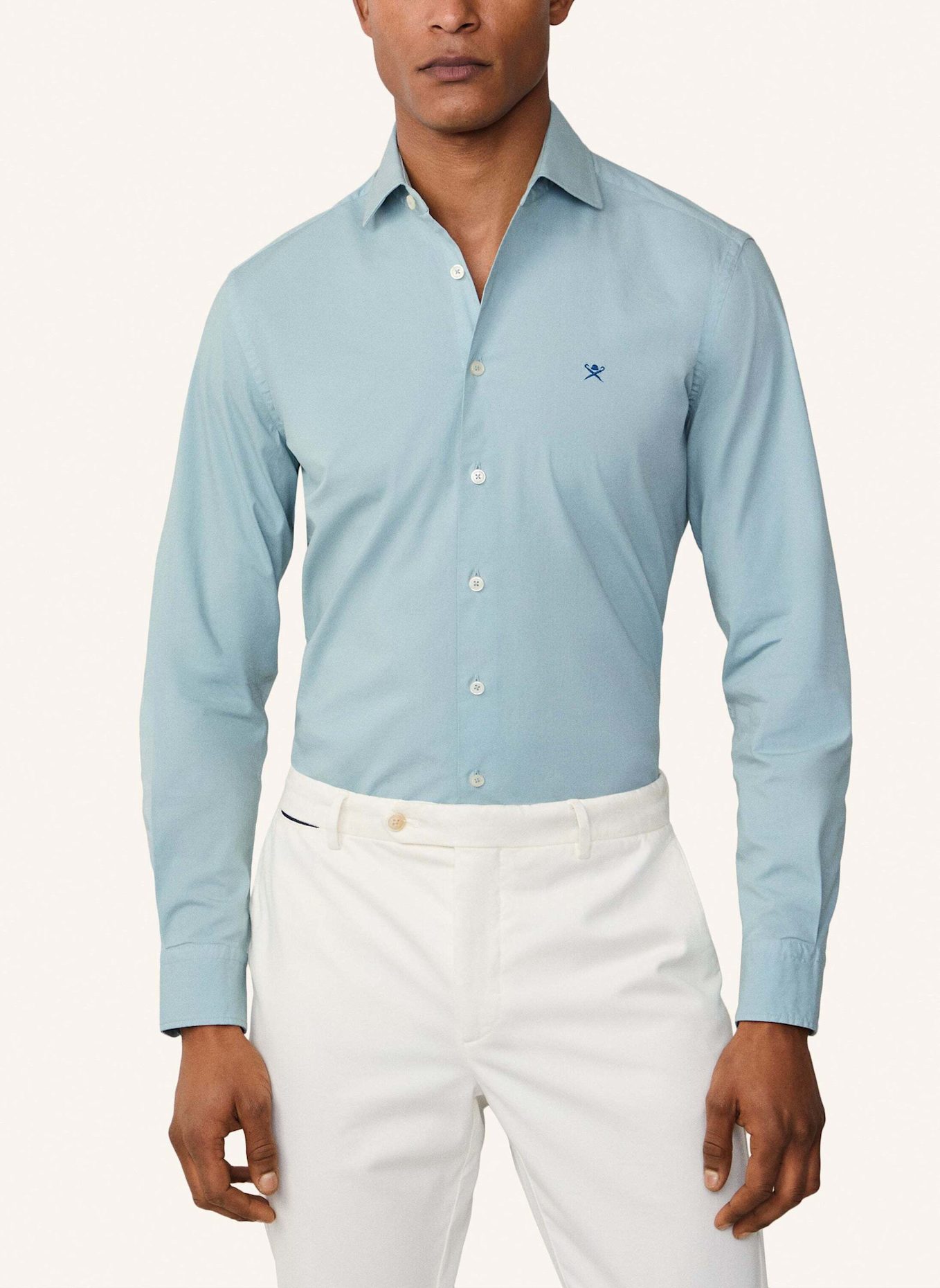 HACKETT LONDON Freizeithemd ESS GMD POPLIN: BLAU