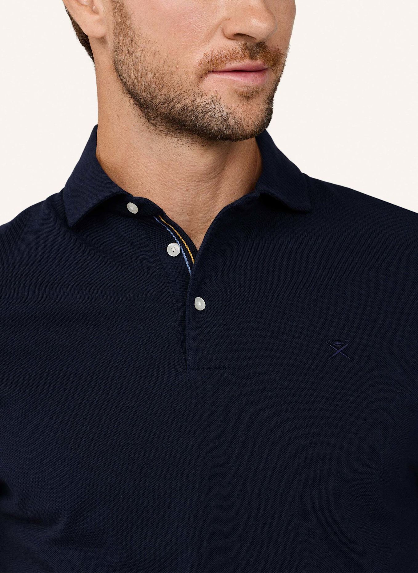HACKETT LONDON Poloshirt SELVEDGE KNIT PLKT: DUNKELBLAU
