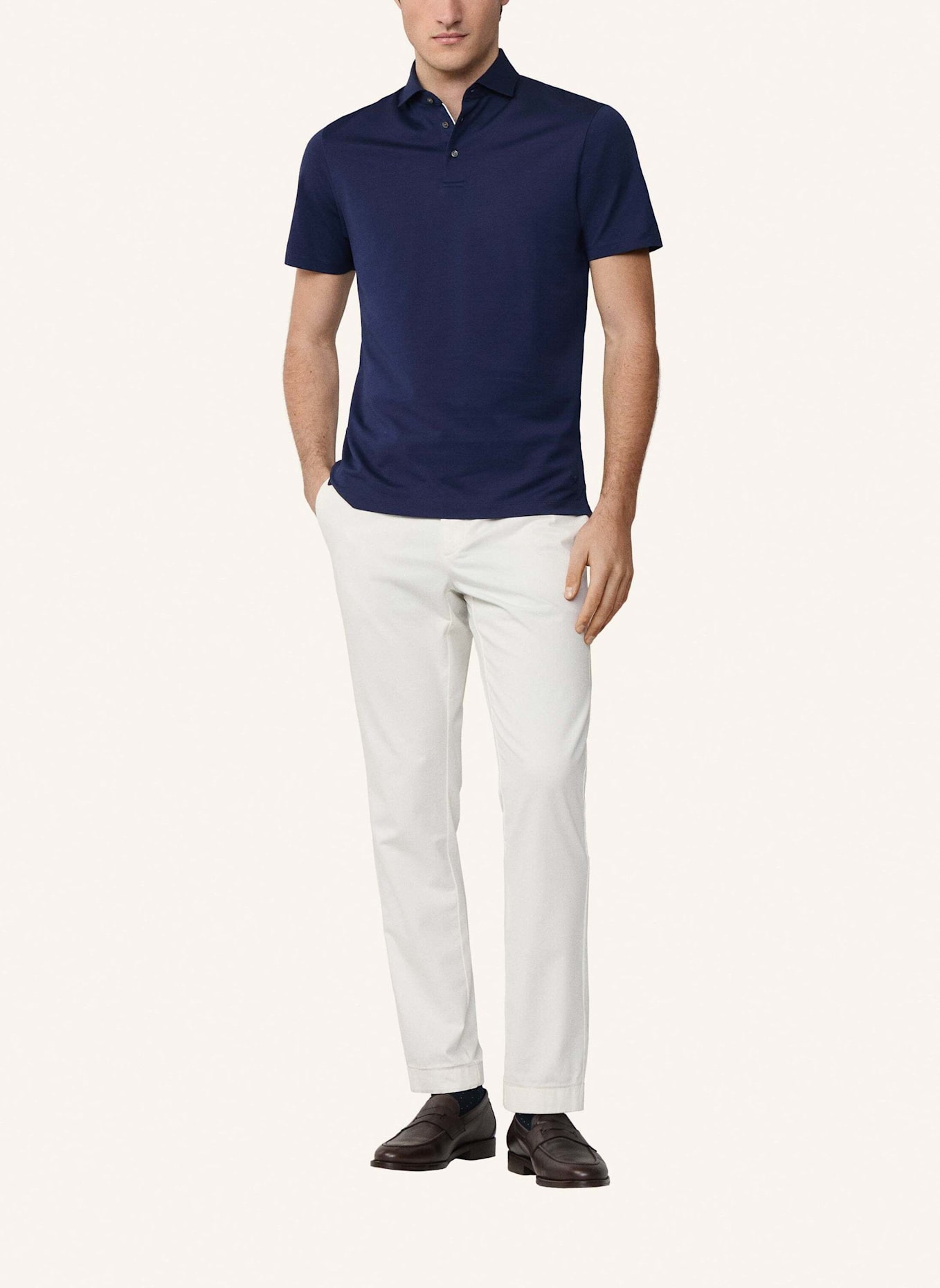 HACKETT LONDON Poloshirt MERCERISED POLO: BLAU