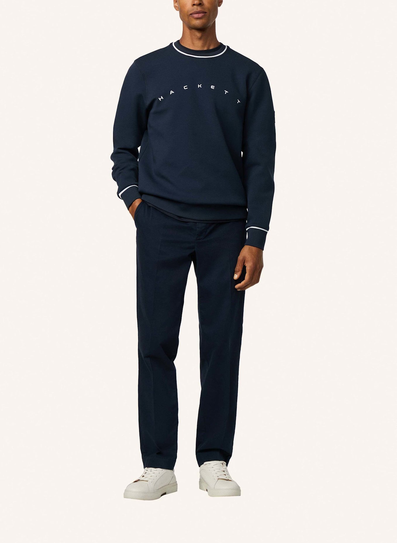 HACKETT LONDON Sweatshirt HS SPORTING CLUB CREW: DUNKELBLAU