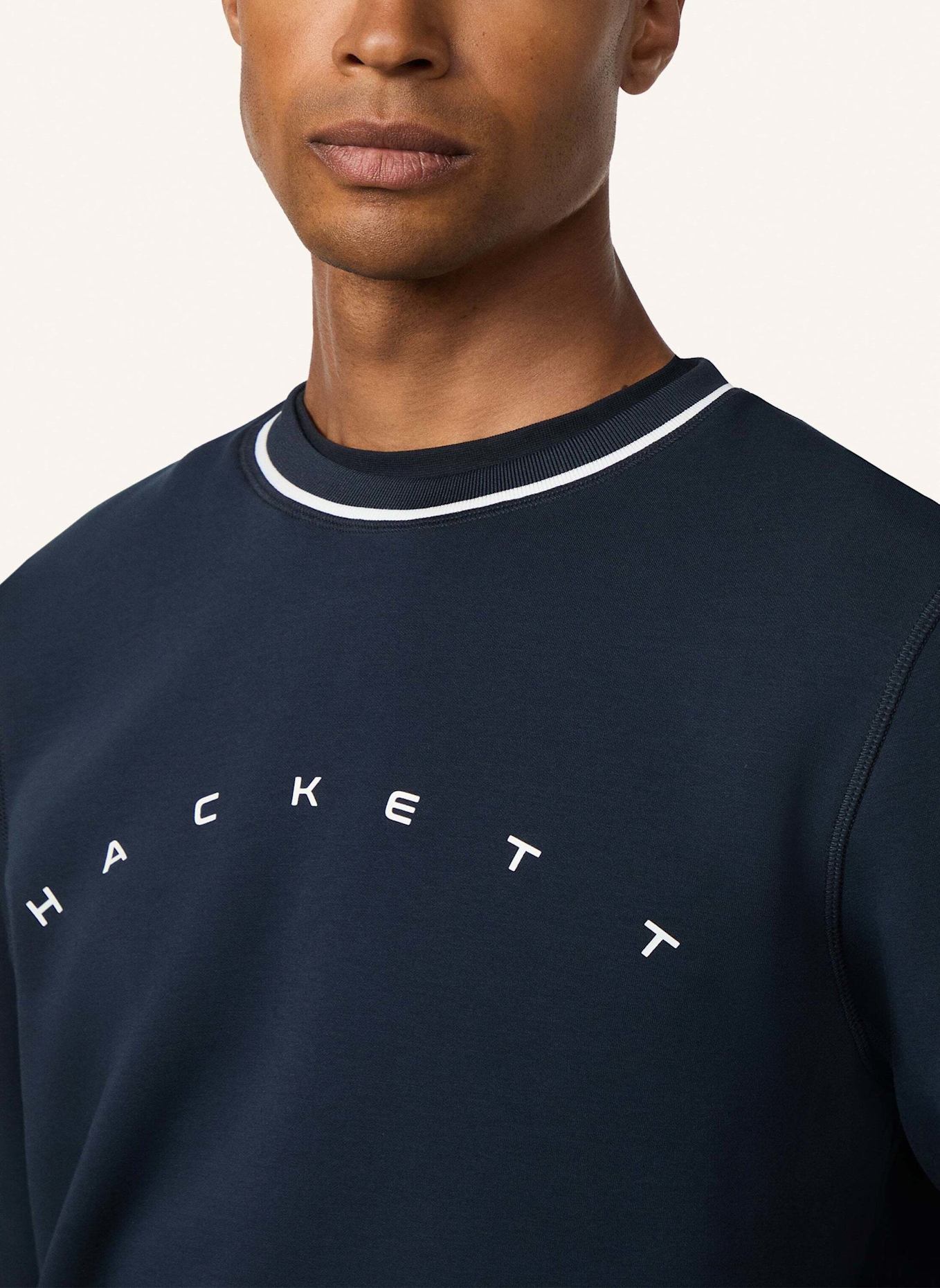 HACKETT LONDON Sweatshirt HS SPORTING CLUB CREW: DUNKELBLAU