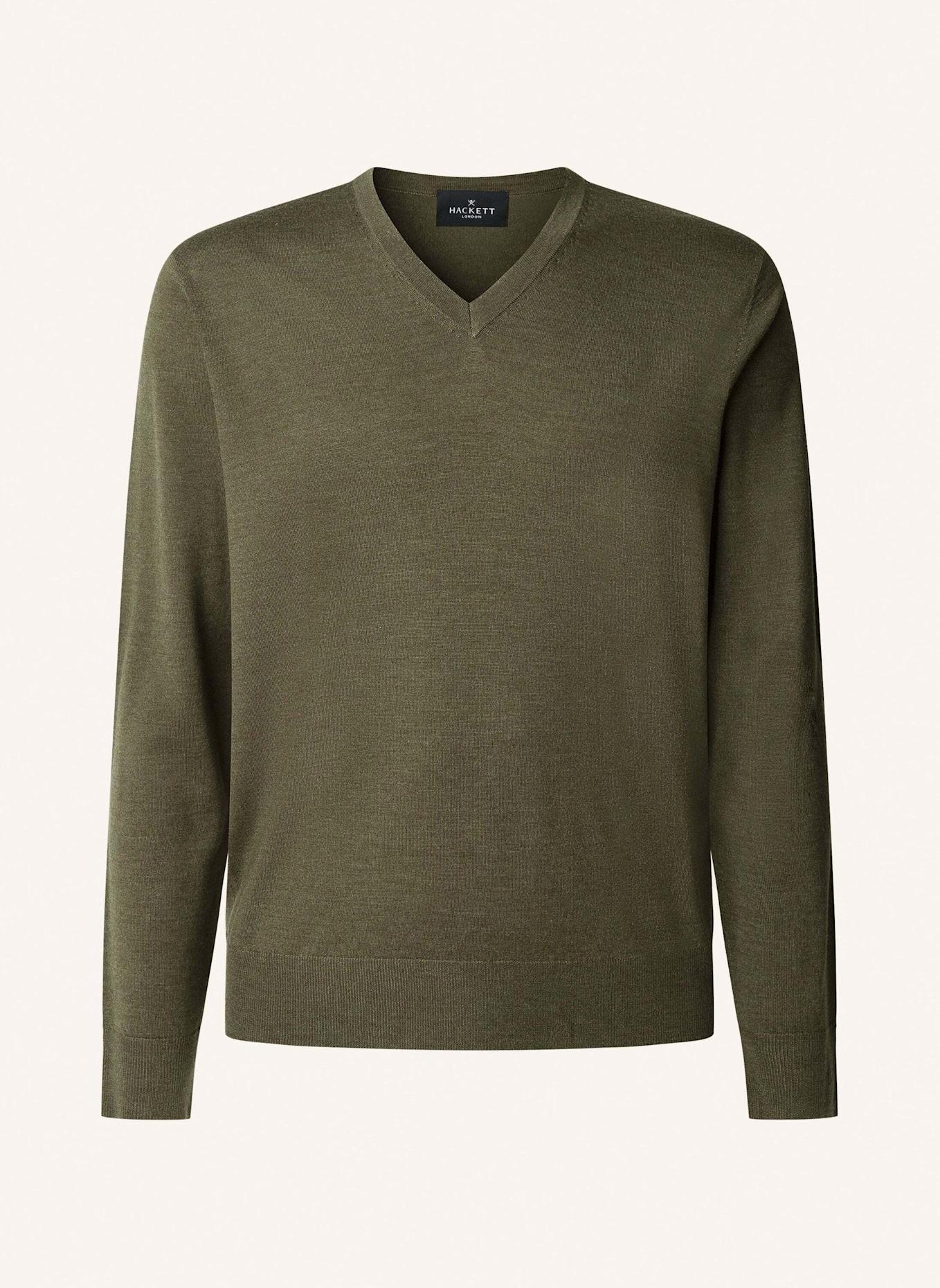 HACKETT LONDON Pullover GMD MERINO SILK VNECK: GRÜN