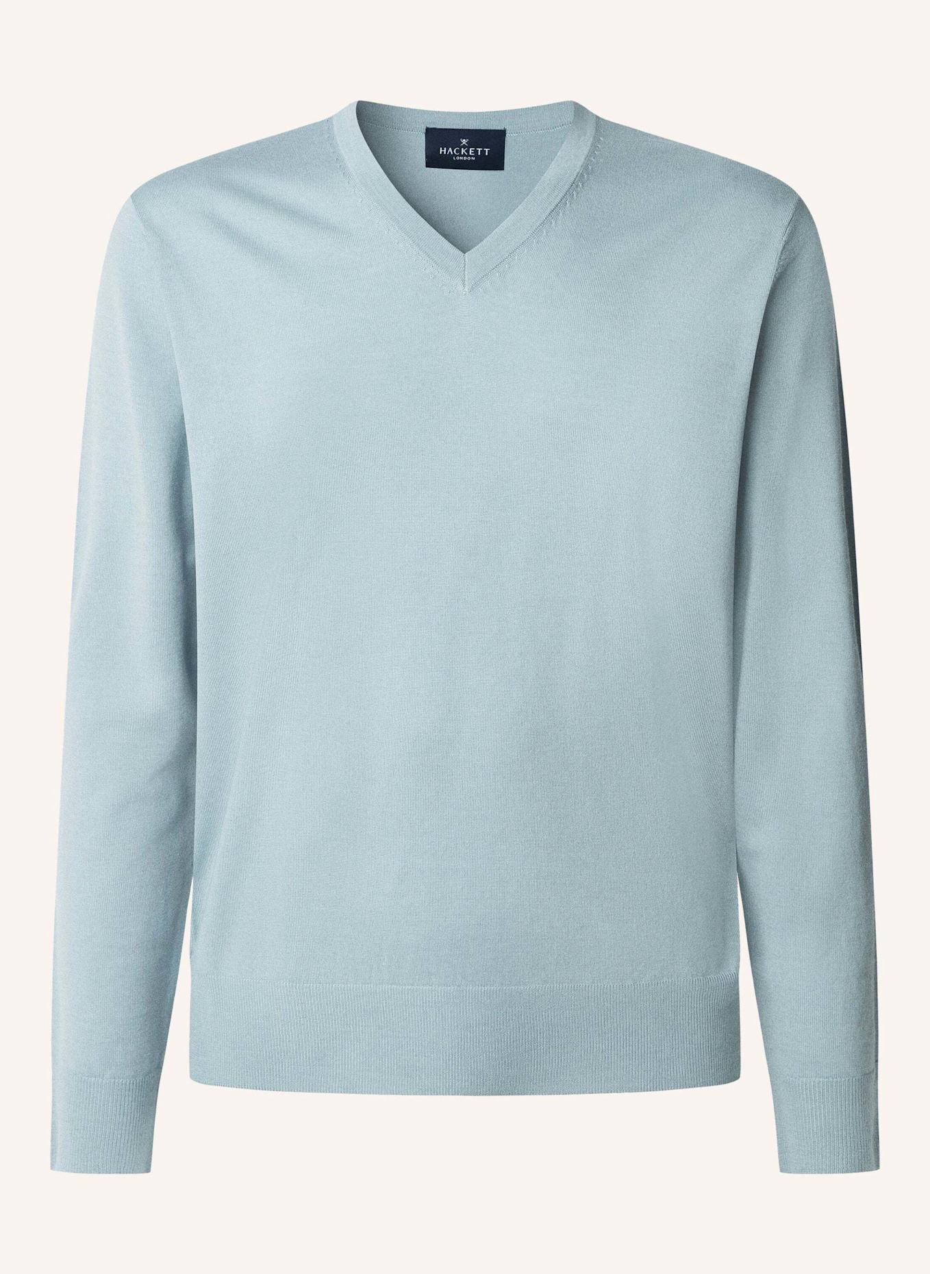 HACKETT LONDON Pullover GMD MERINO SILK VNECK: BLAU