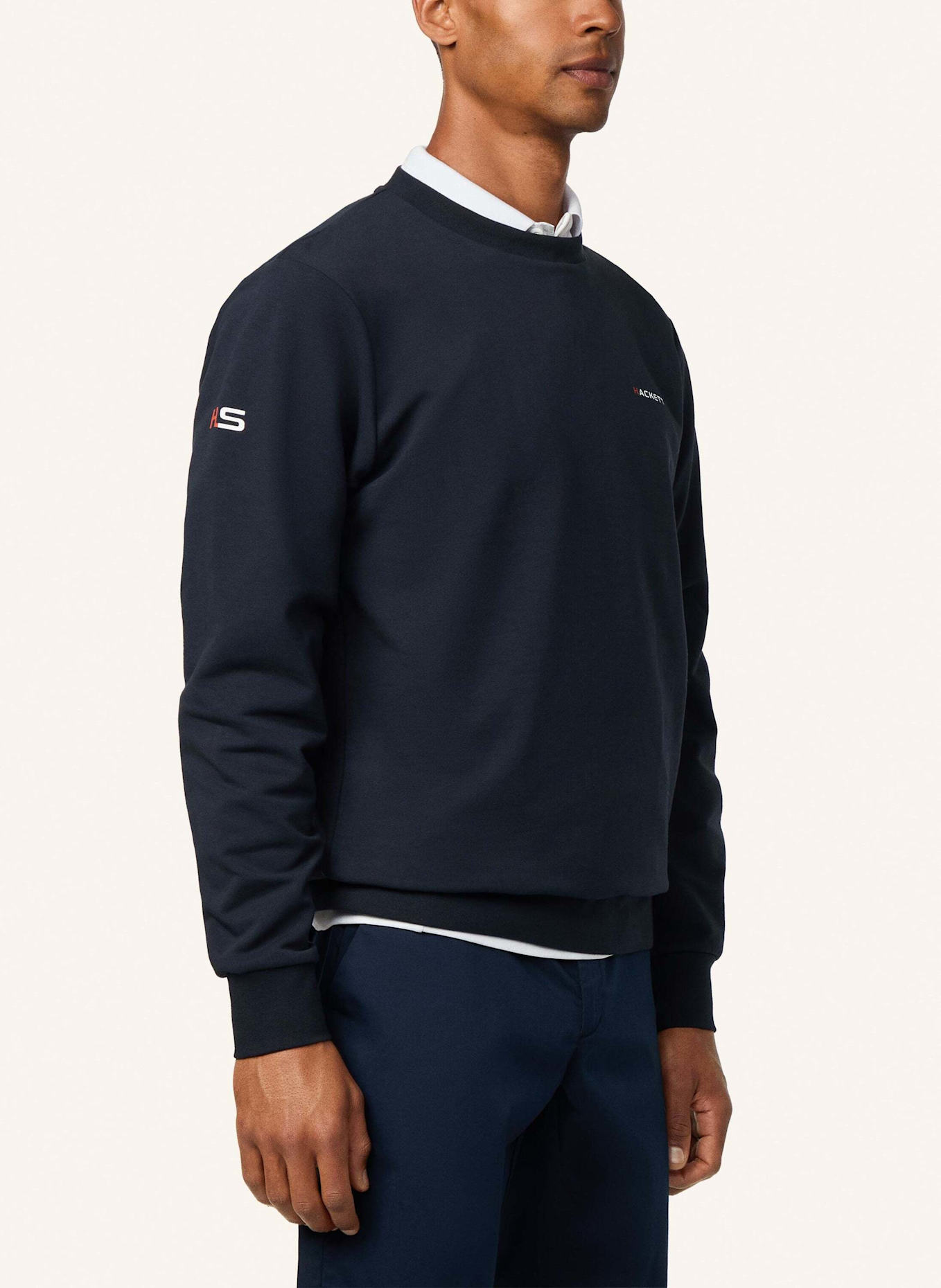 HACKETT LONDON Sweatshirt HS ESSENTIAL CREW: DUNKELBLAU