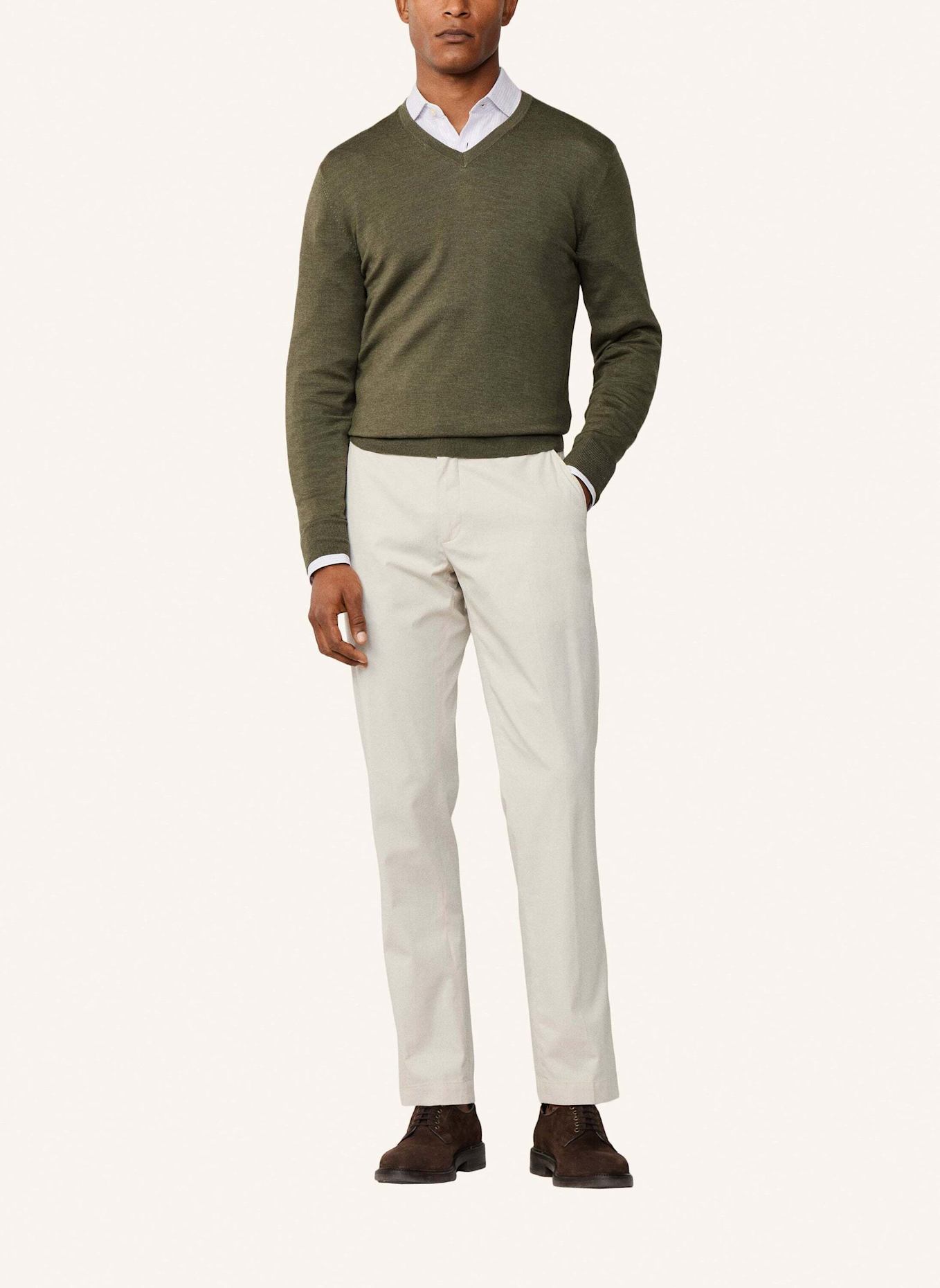 HACKETT LONDON Pullover GMD MERINO SILK VNECK: GRÜN