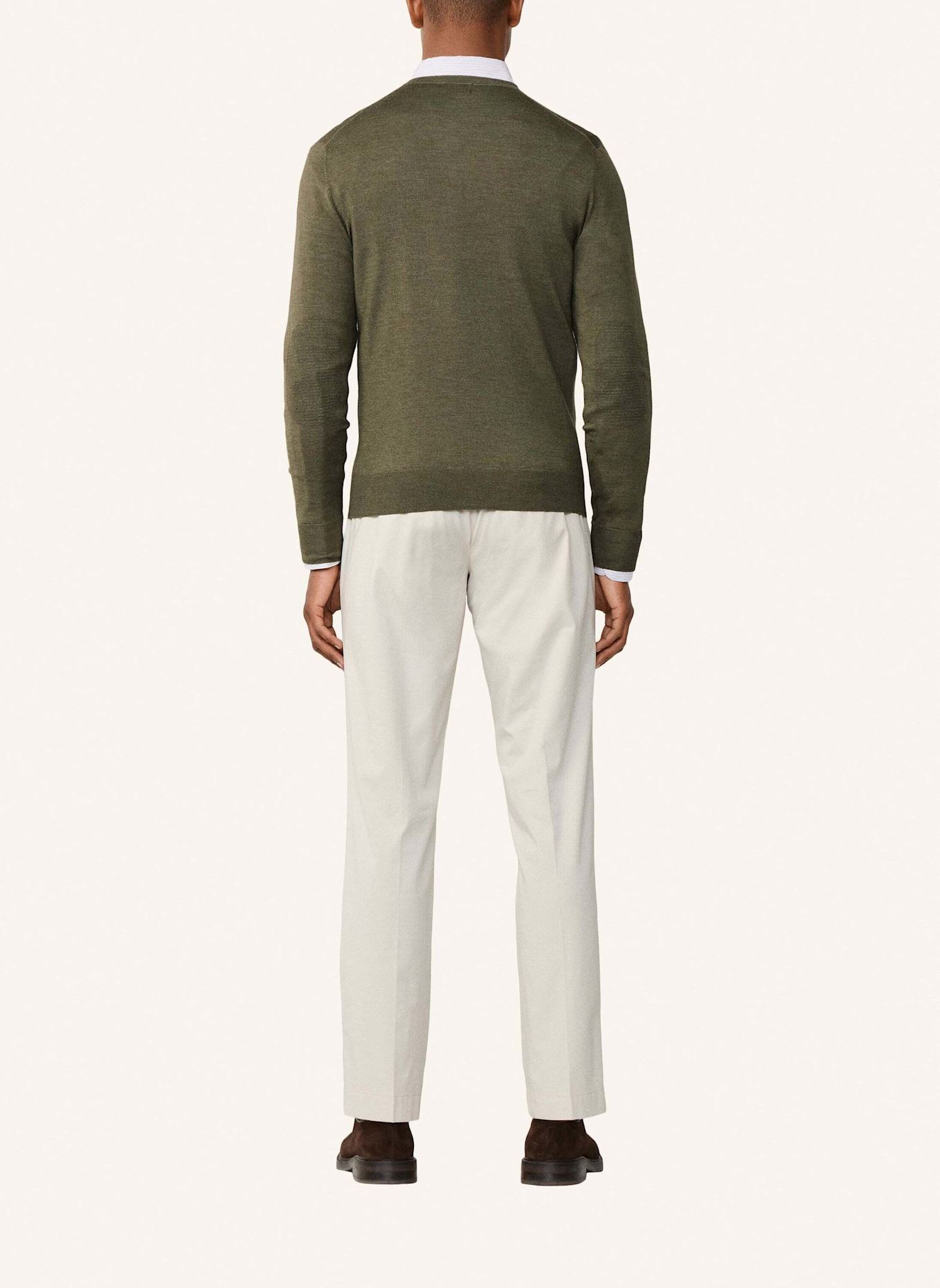HACKETT LONDON Pullover GMD MERINO SILK VNECK: GRÜN