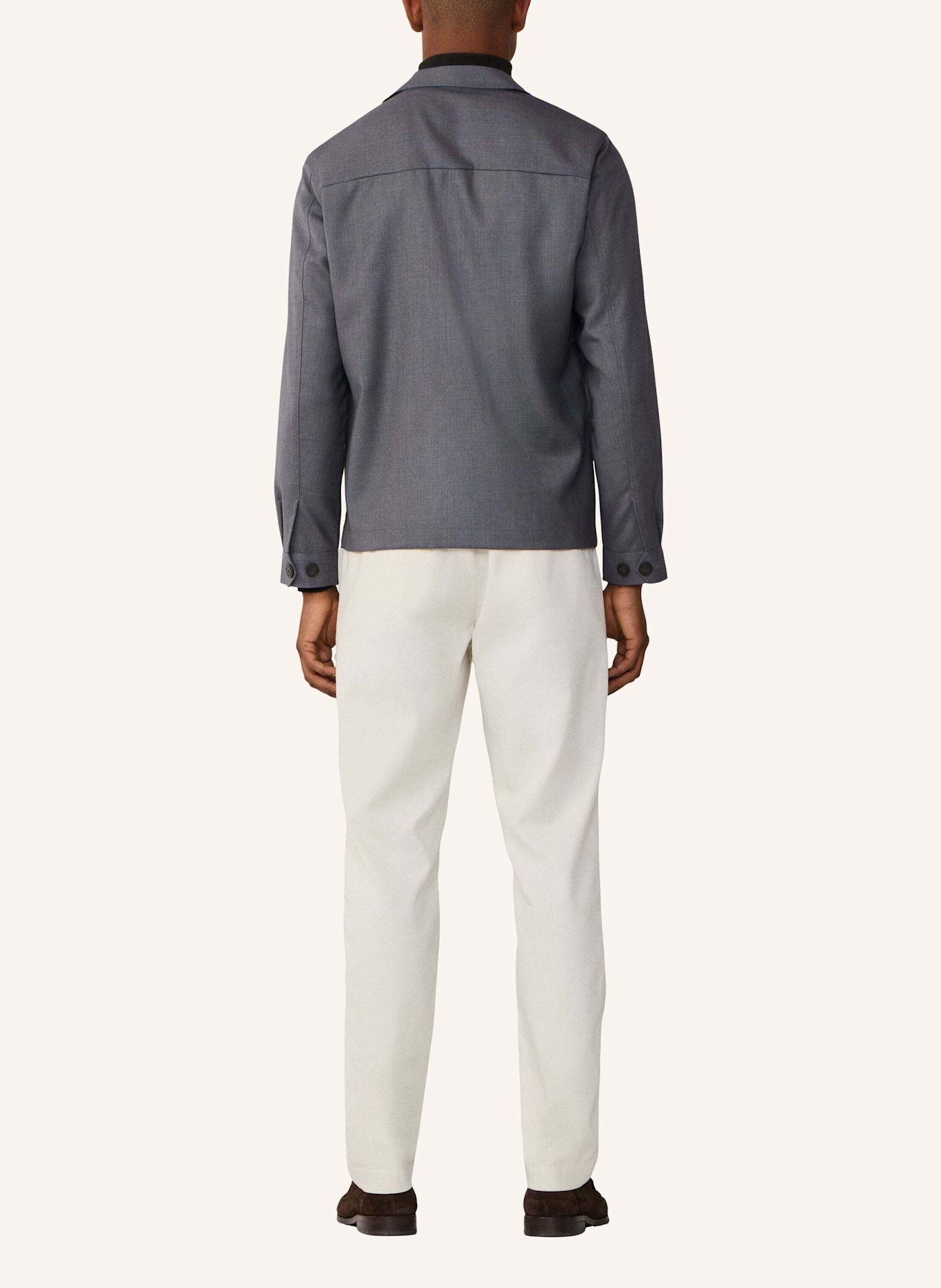 HACKETT LONDON Fieldjacket WOOL OVERSHIRT: DUNKELGRAU