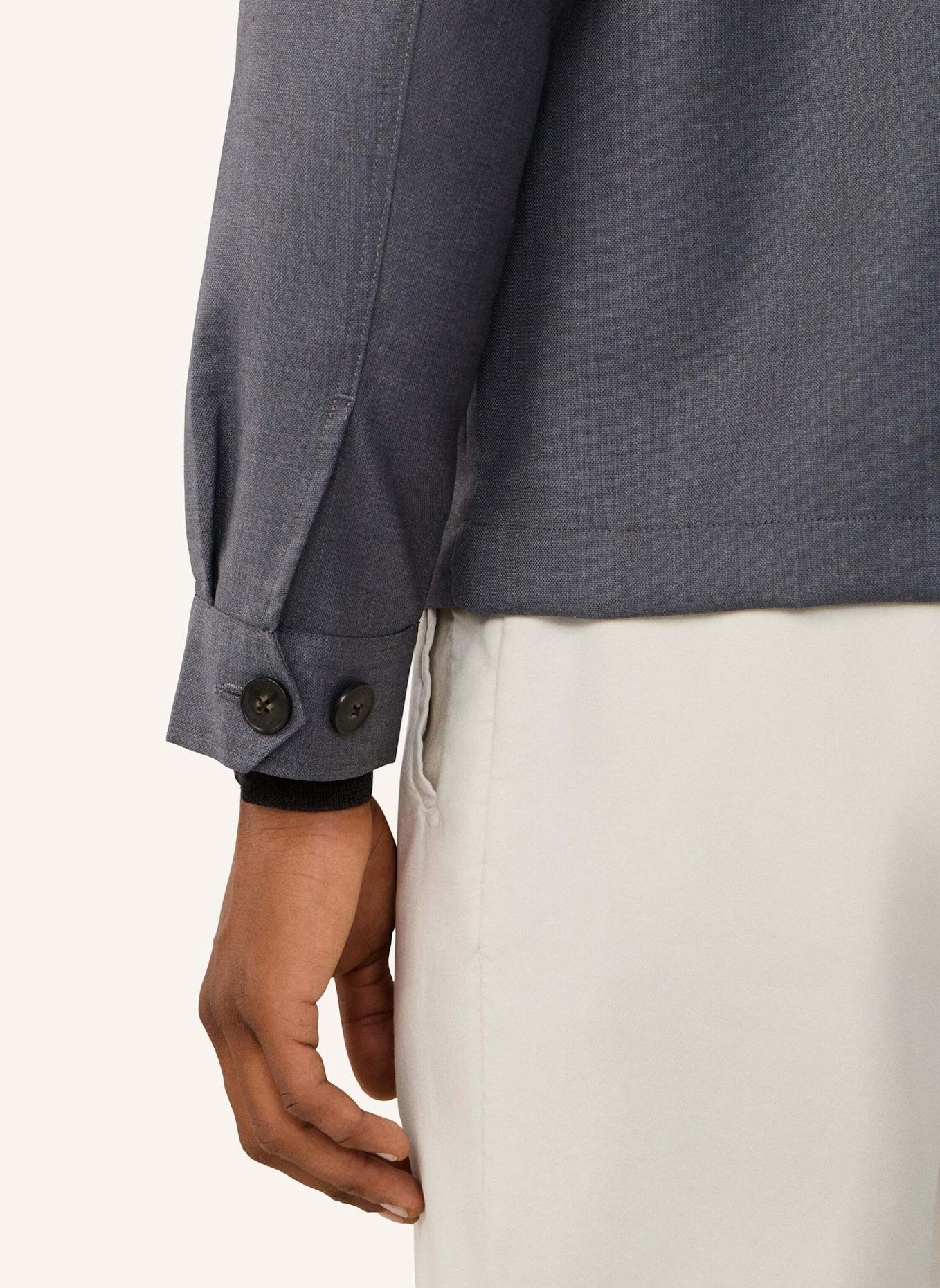 HACKETT LONDON Fieldjacket WOOL OVERSHIRT: DUNKELGRAU