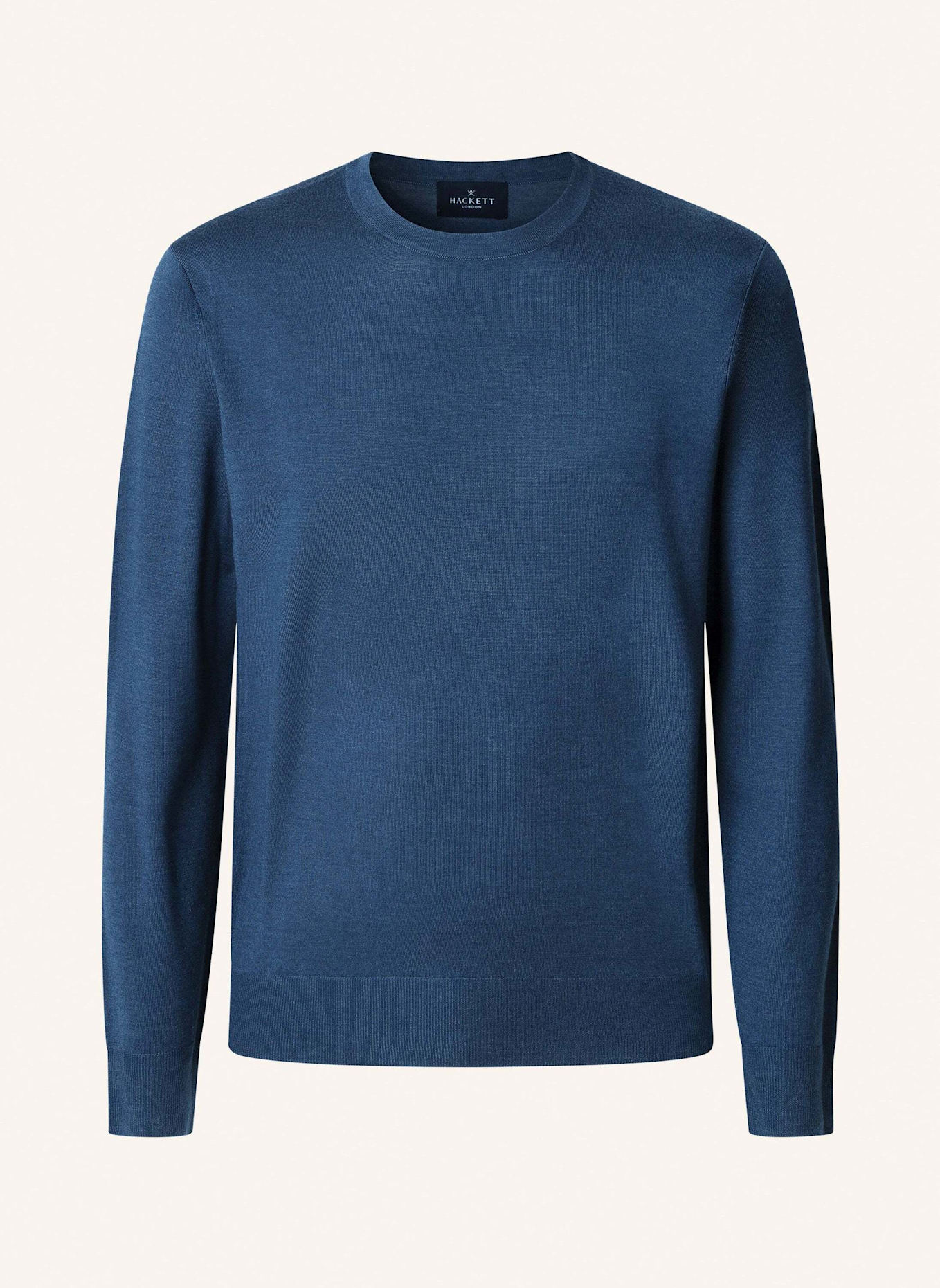 HACKETT LONDON Pullover GMD MERINO SILK CREW: DUNKELBLAU