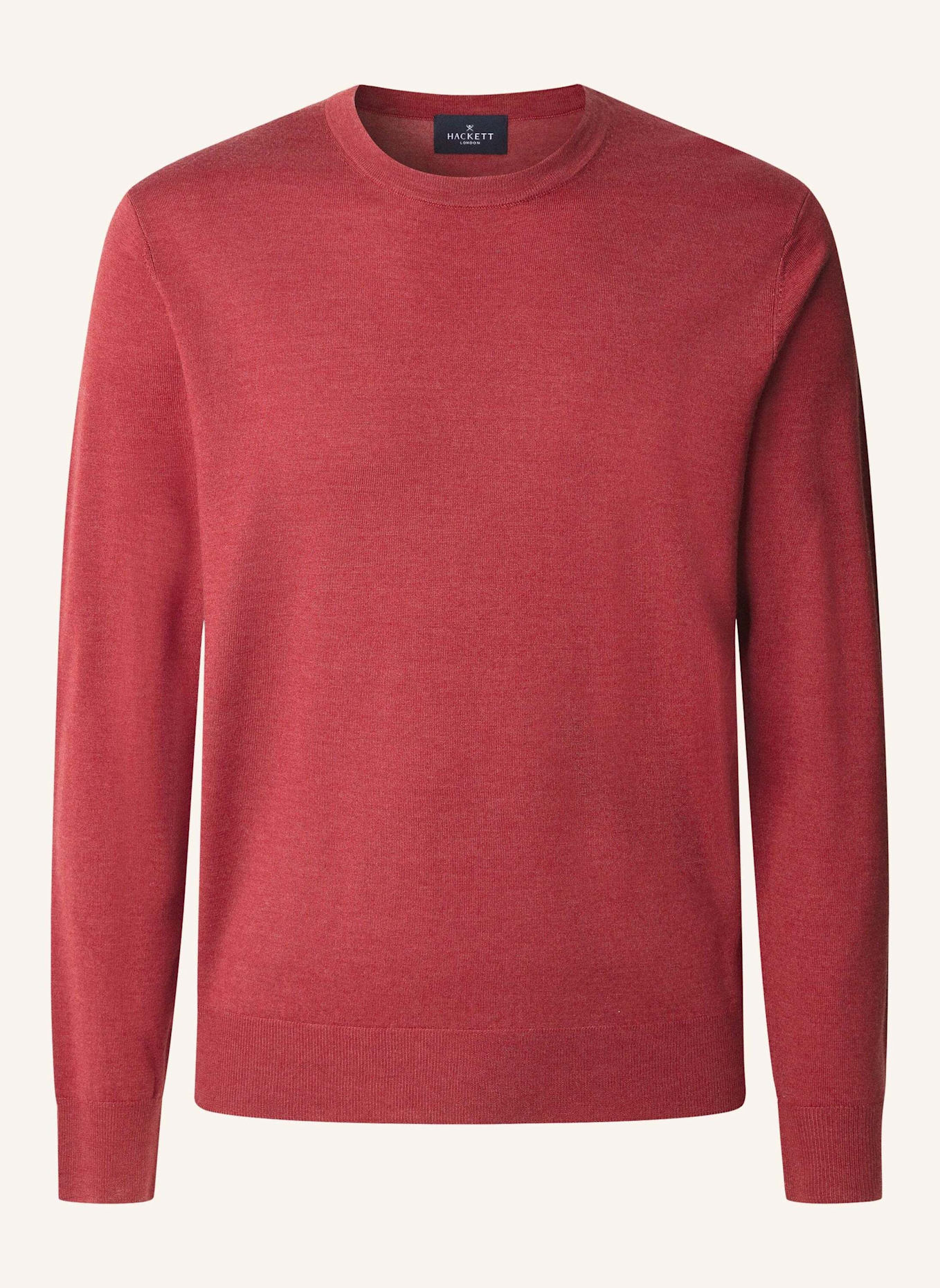 HACKETT LONDON Pullover GMD MERINO SILK CREW: ROT