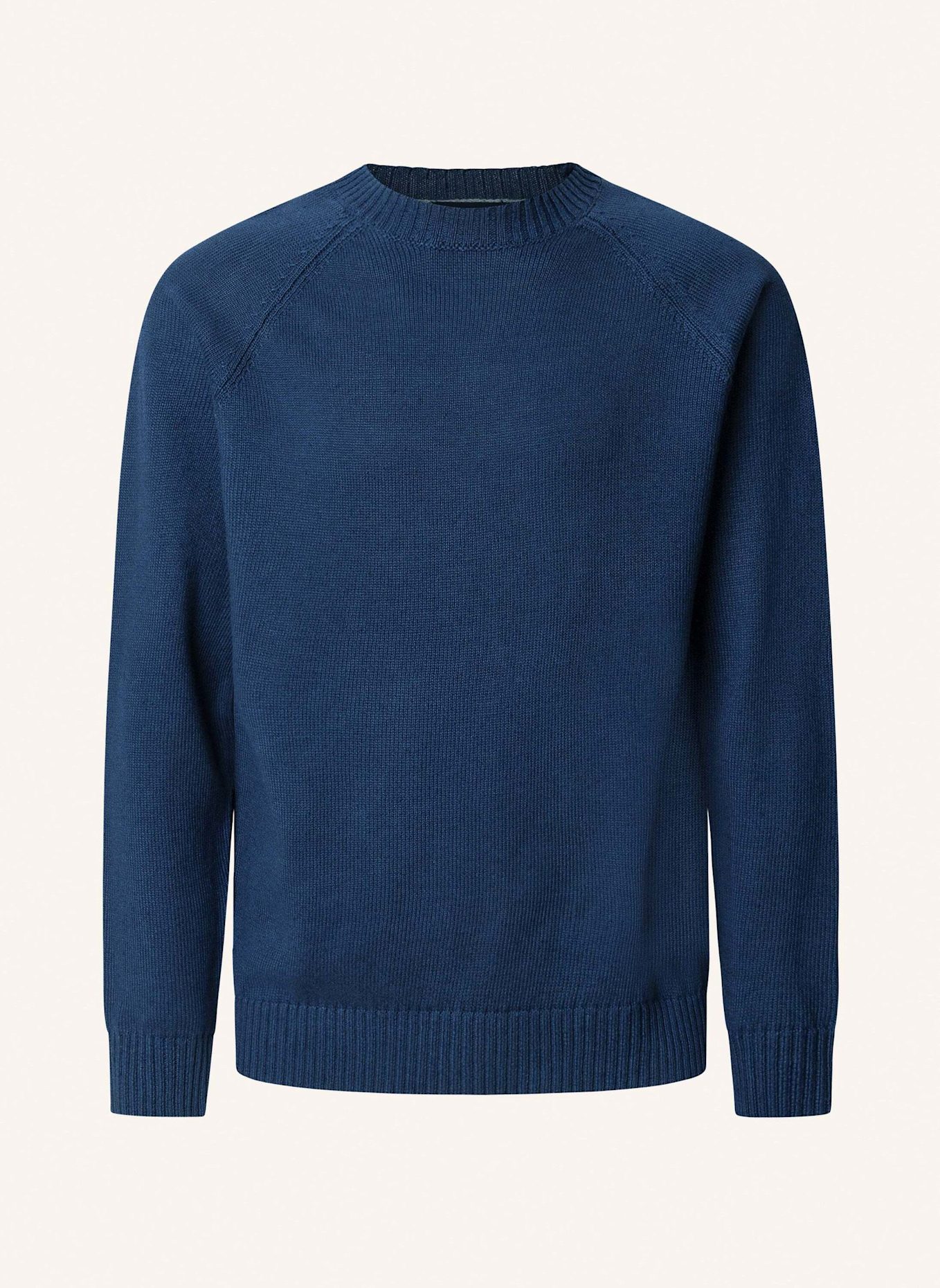 HACKETT LONDON Pullover SUMMER LIN COT CREW: DUNKELBLAU