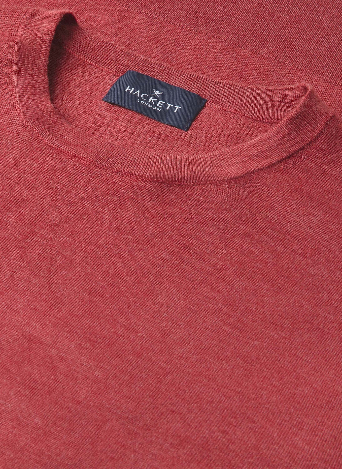 HACKETT LONDON Pullover GMD MERINO SILK CREW: ROT