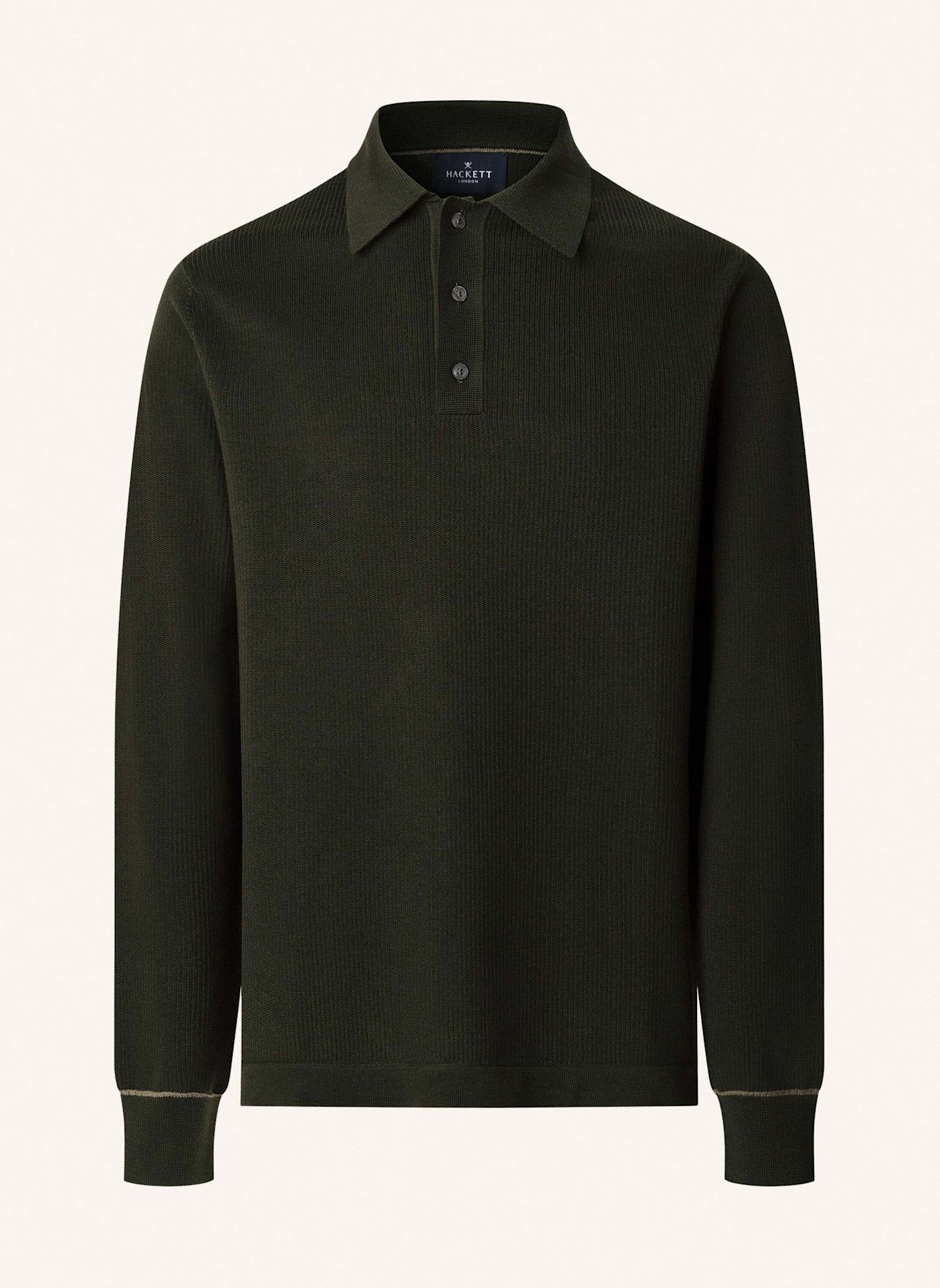 HACKETT LONDON Poloshirt TEXTURED KNIT LS POLO: GRÜN