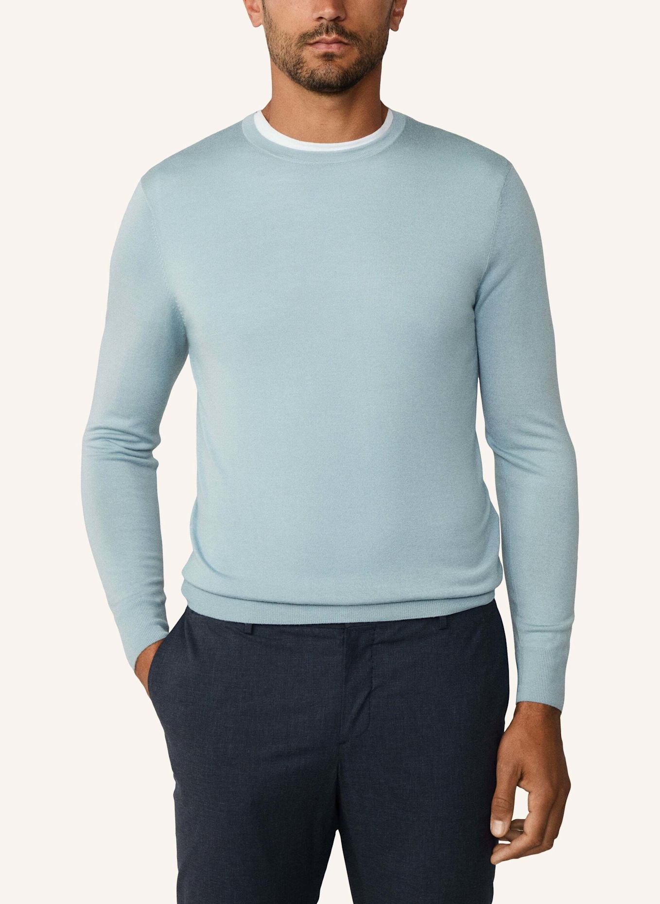 HACKETT LONDON Pullover GMD MERINO SILK CREW: BLAU