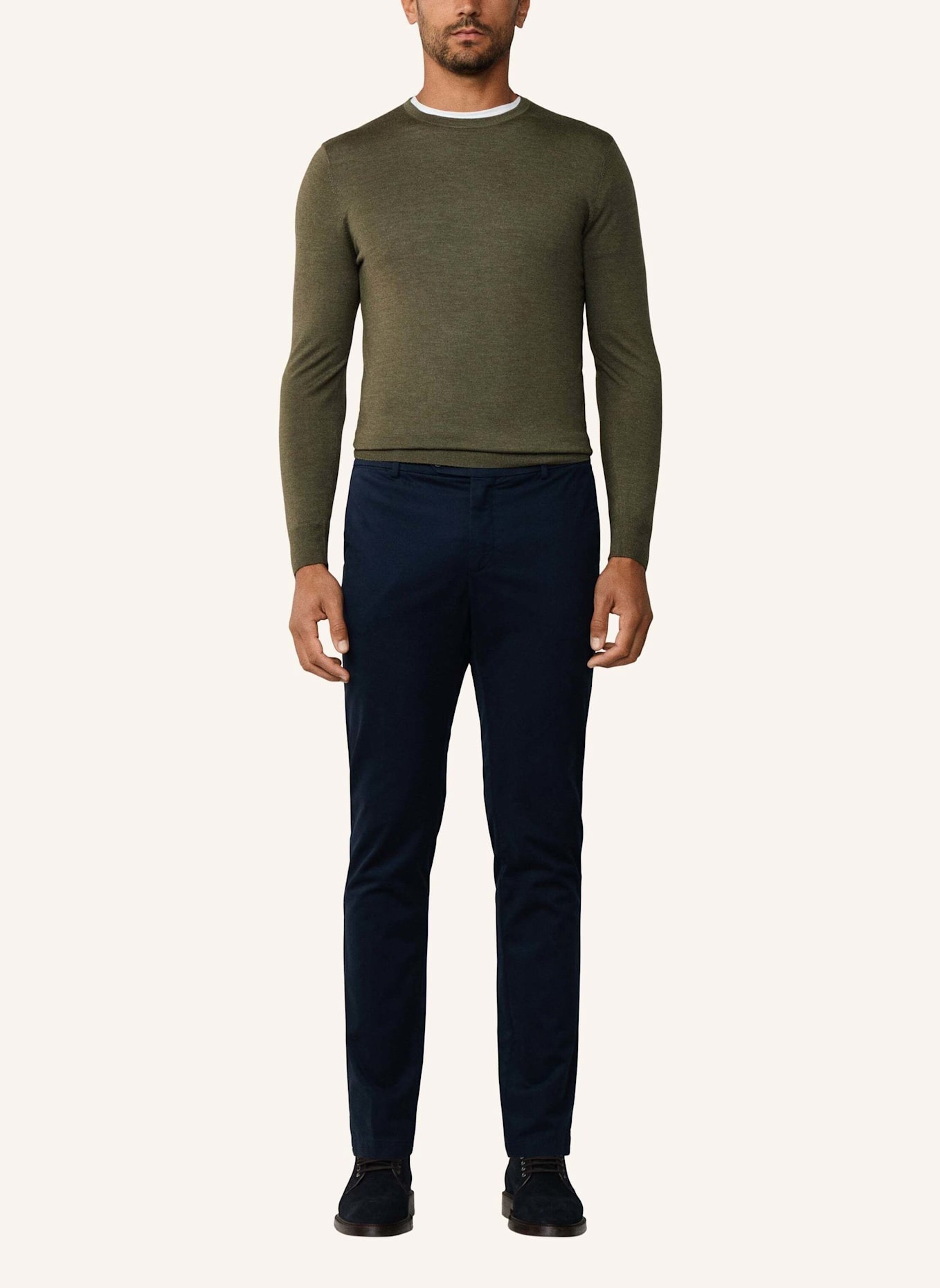 HACKETT LONDON Pullover GMD MERINO SILK CREW: GRÜN