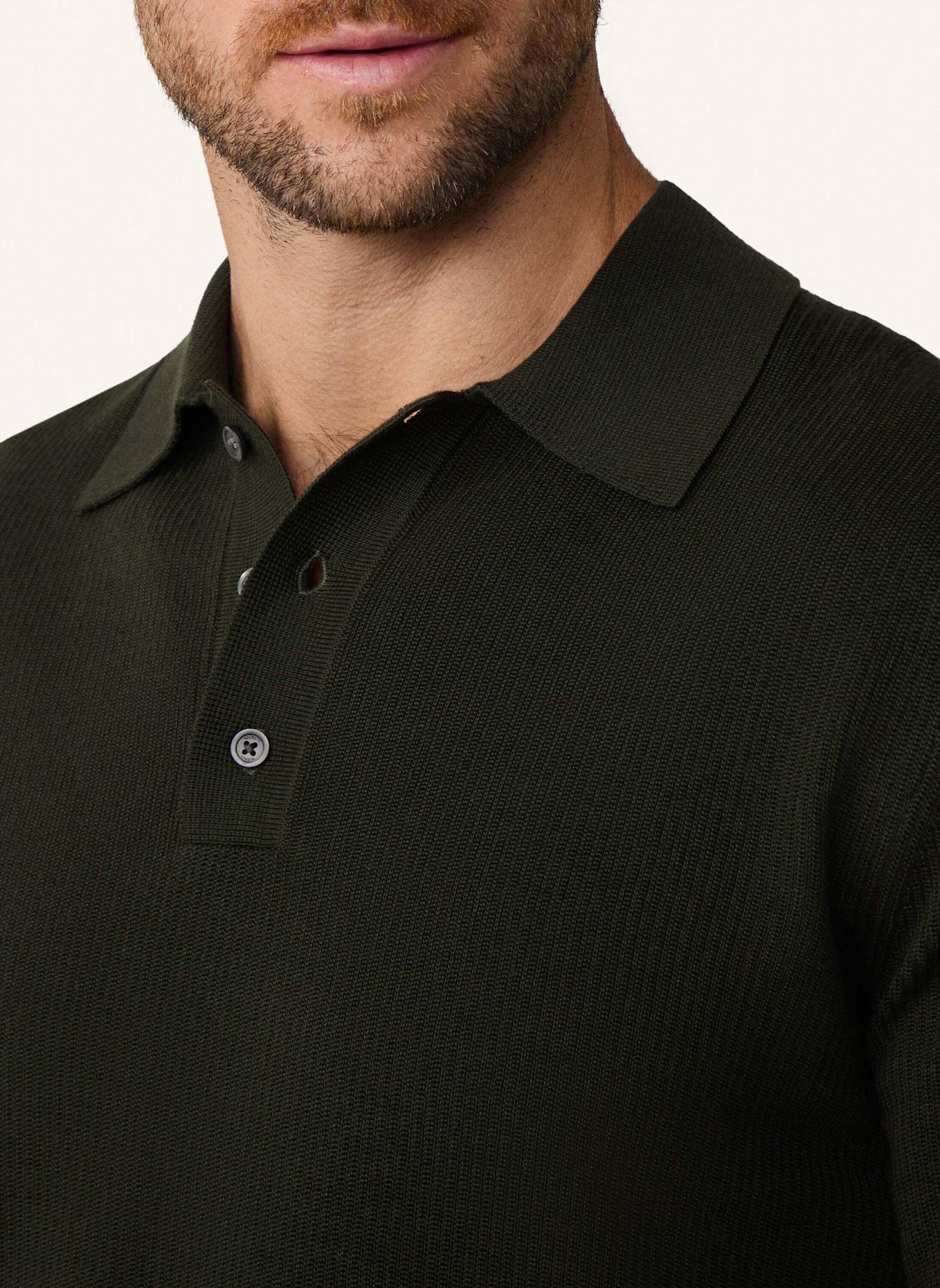 HACKETT LONDON Poloshirt TEXTURED KNIT LS POLO: GRÜN
