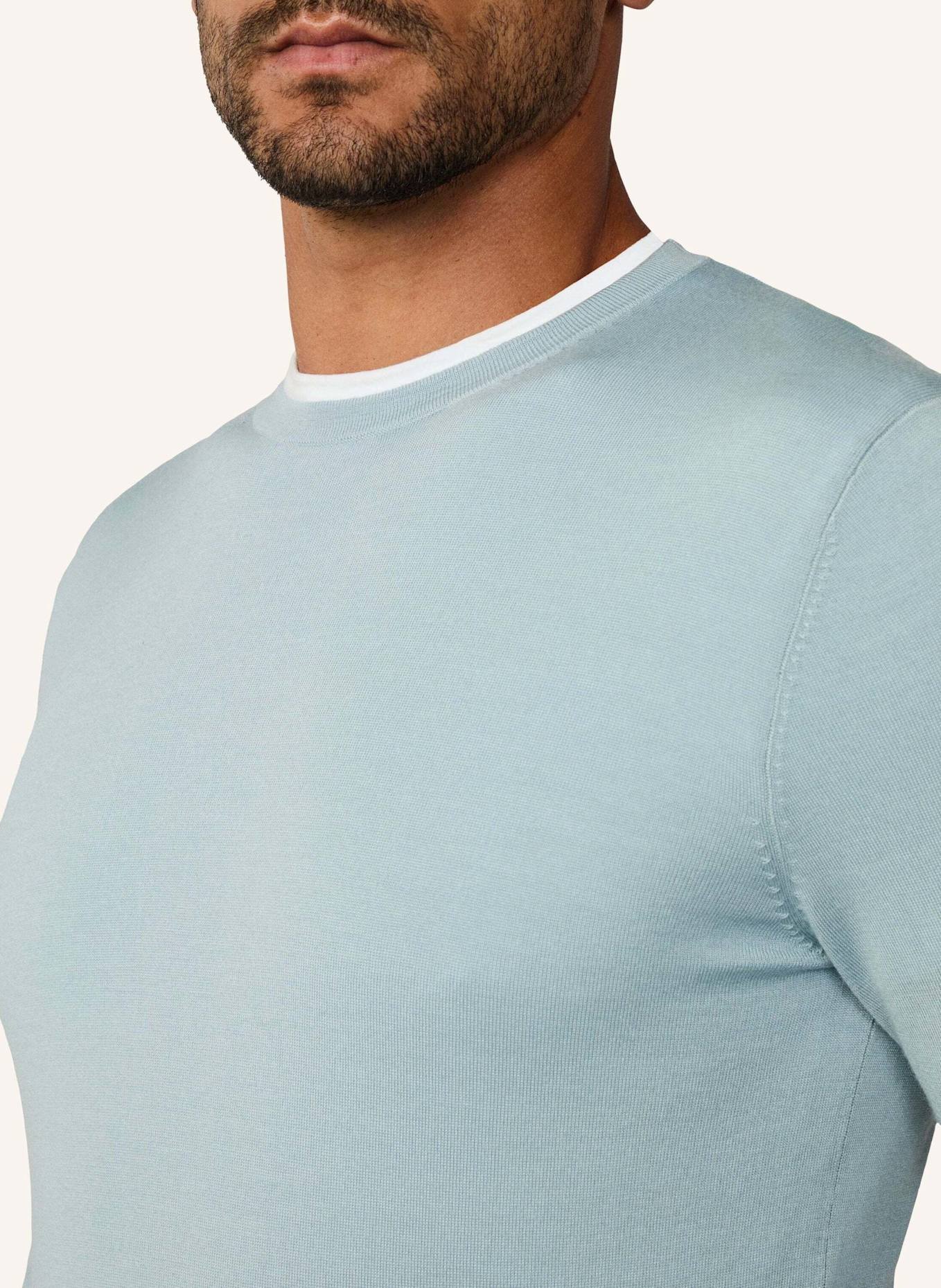 HACKETT LONDON Pullover GMD MERINO SILK CREW: BLAU