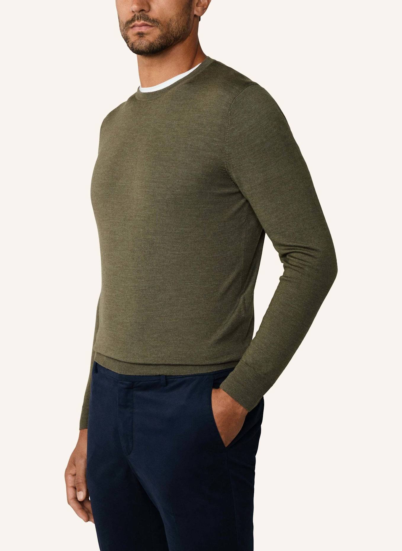 HACKETT LONDON Pullover GMD MERINO SILK CREW: GRÜN