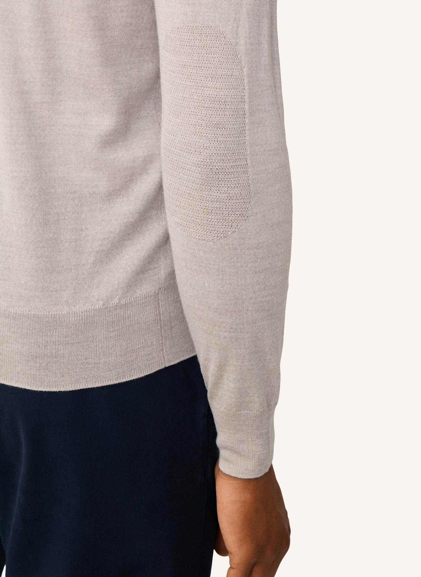 HACKETT LONDON Pullover GMD MERINO SILK CREW: BEIGE