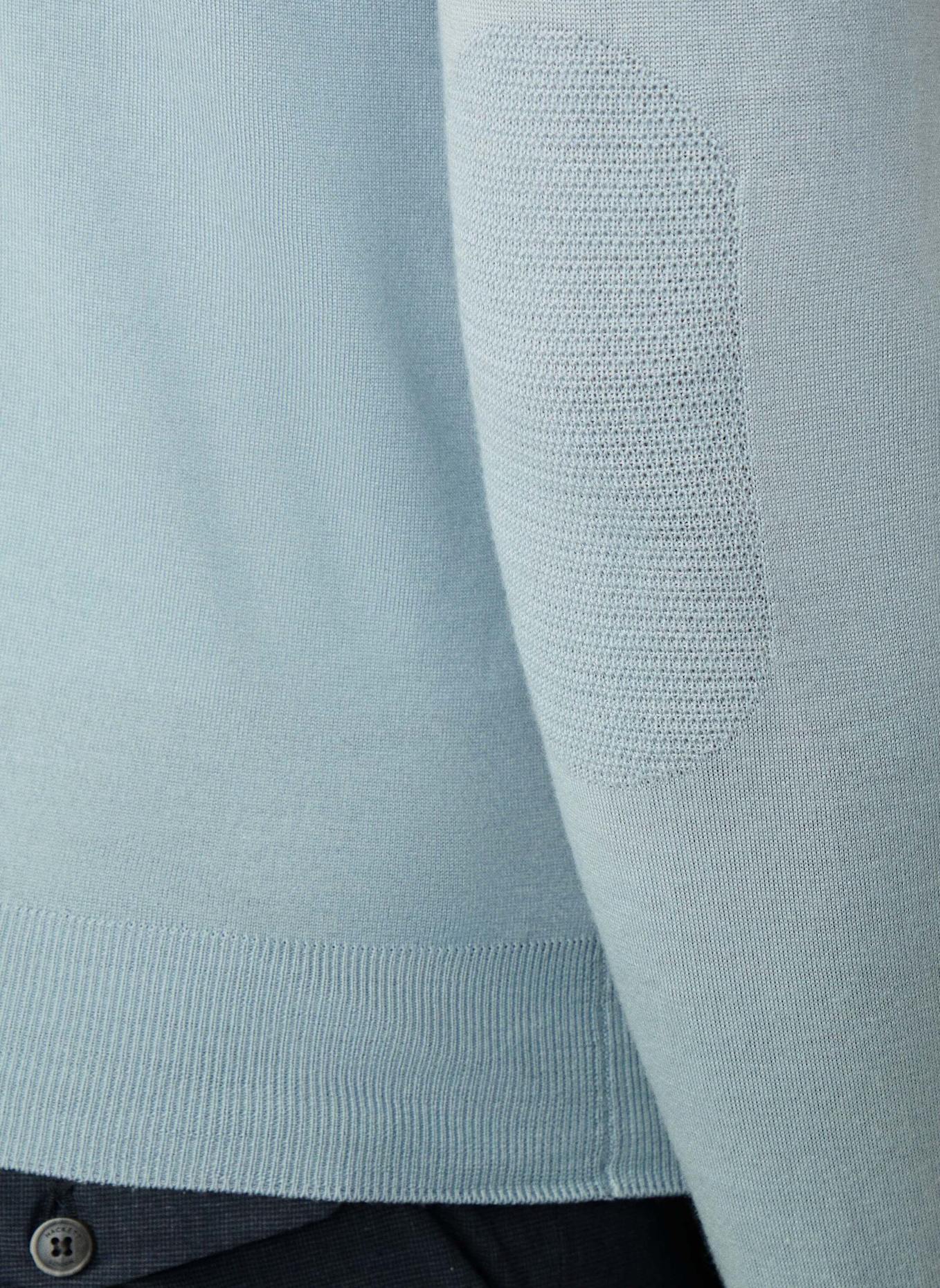 HACKETT LONDON Pullover GMD MERINO SILK CREW: BLAU