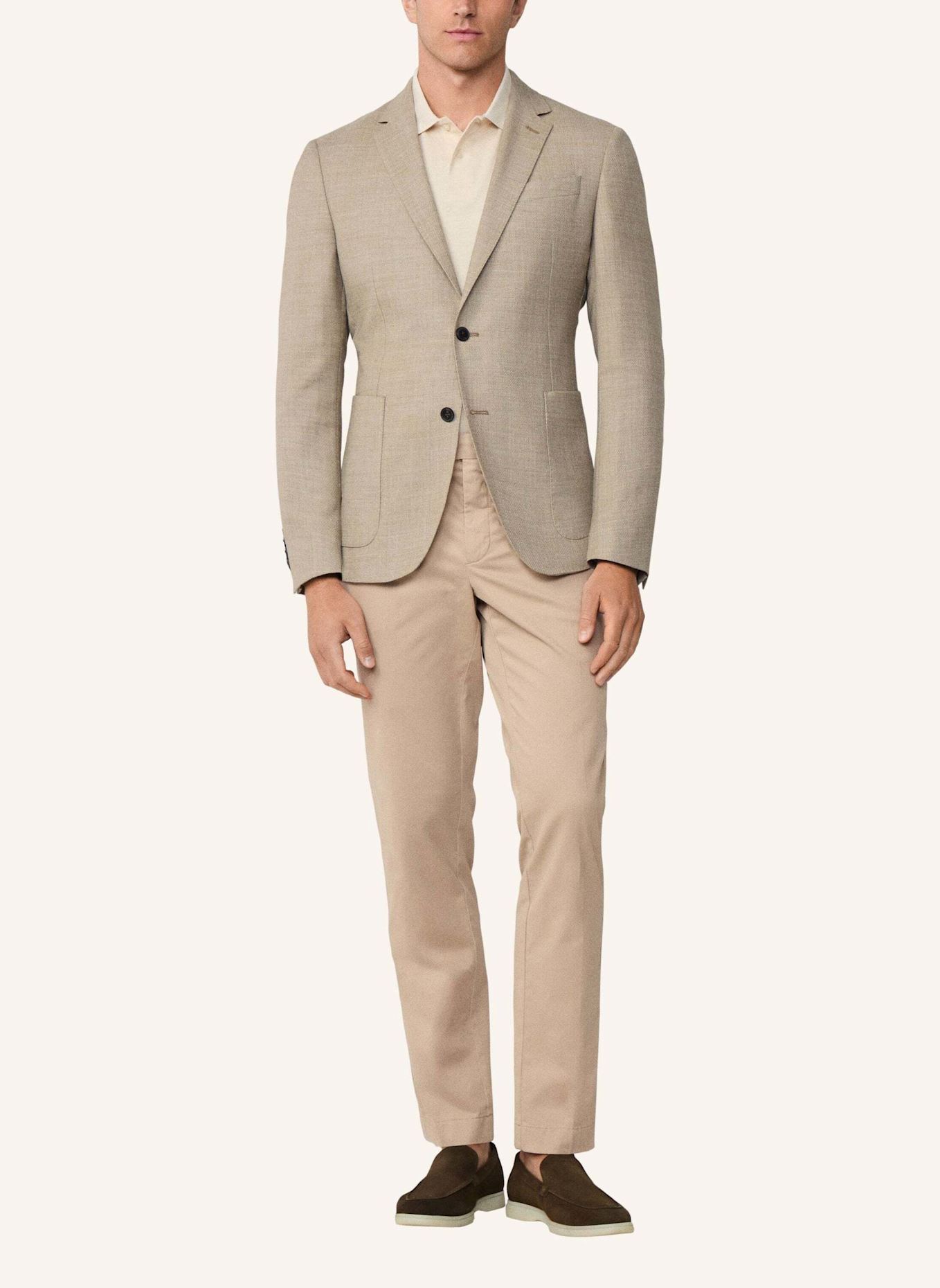 HACKETT LONDON Sakko STRETCH WL LIN TWILL: BEIGE