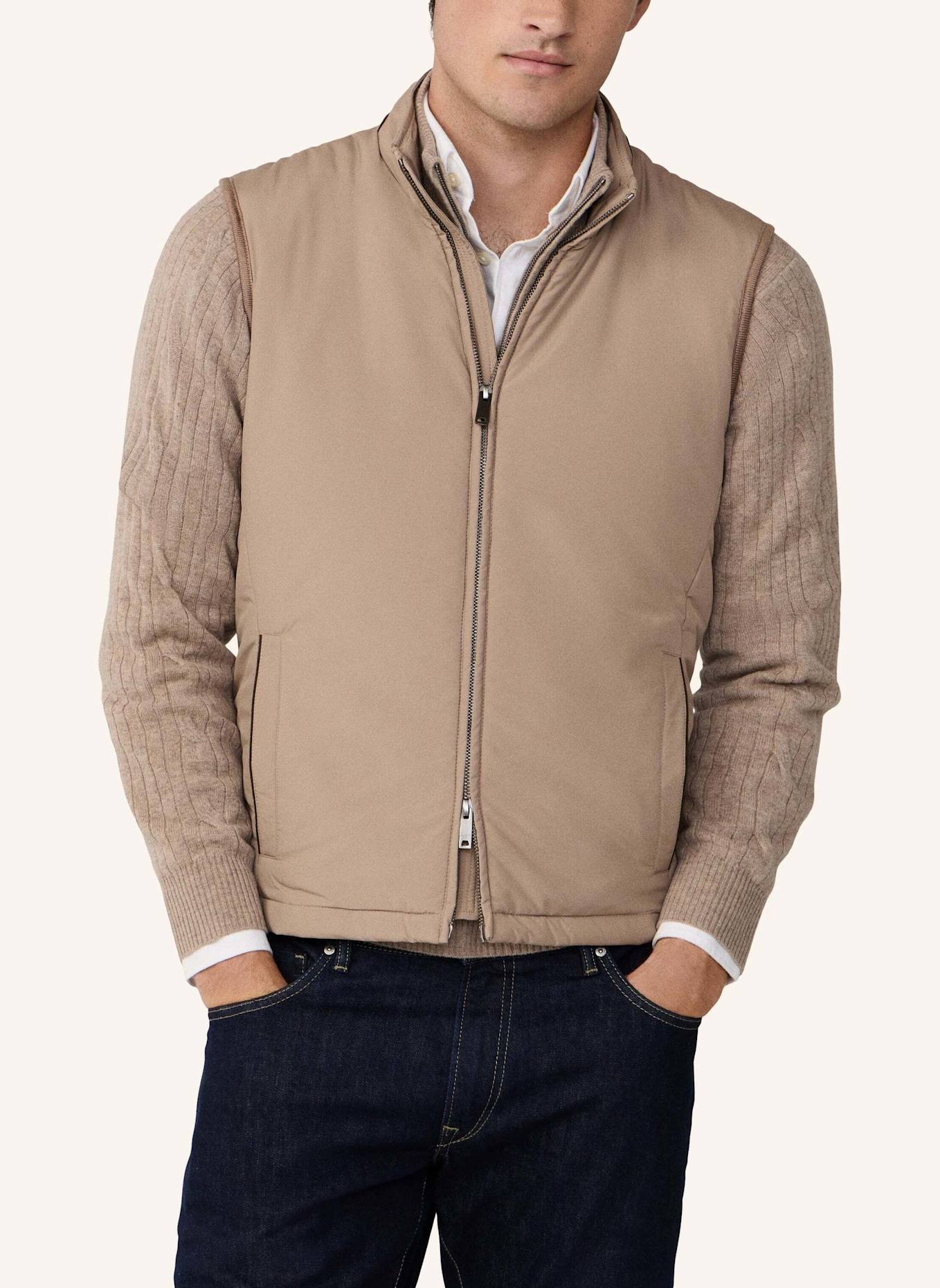 HACKETT LONDON Gilet WINDSOR GILET: BEIGE