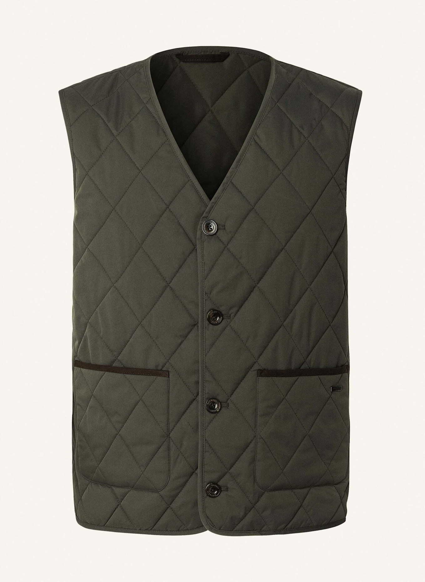HACKETT LONDON Gilet PADDOCK VEST: DUNKELGRÜN