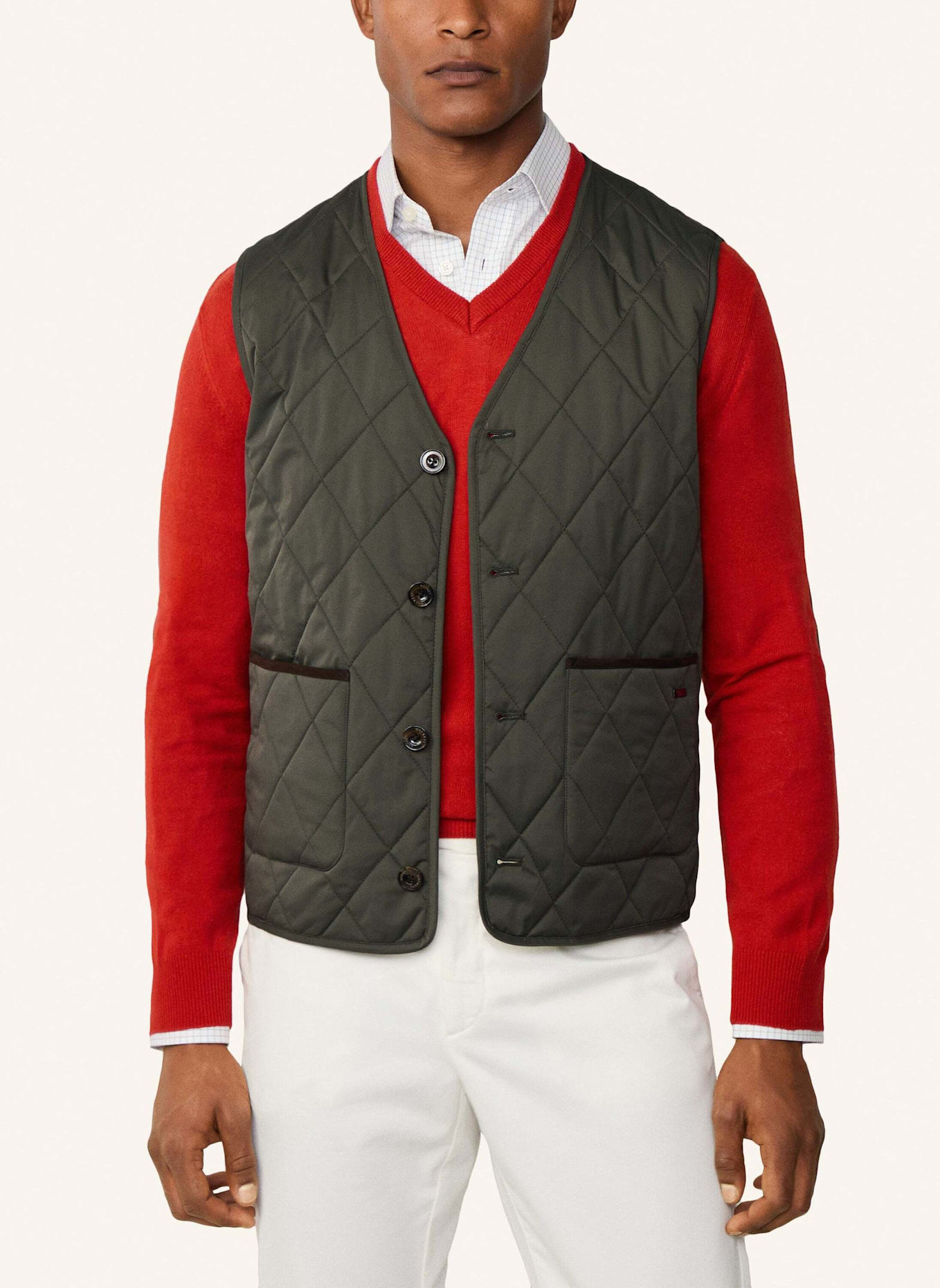 HACKETT LONDON Gilet PADDOCK VEST: DUNKELGRÜN