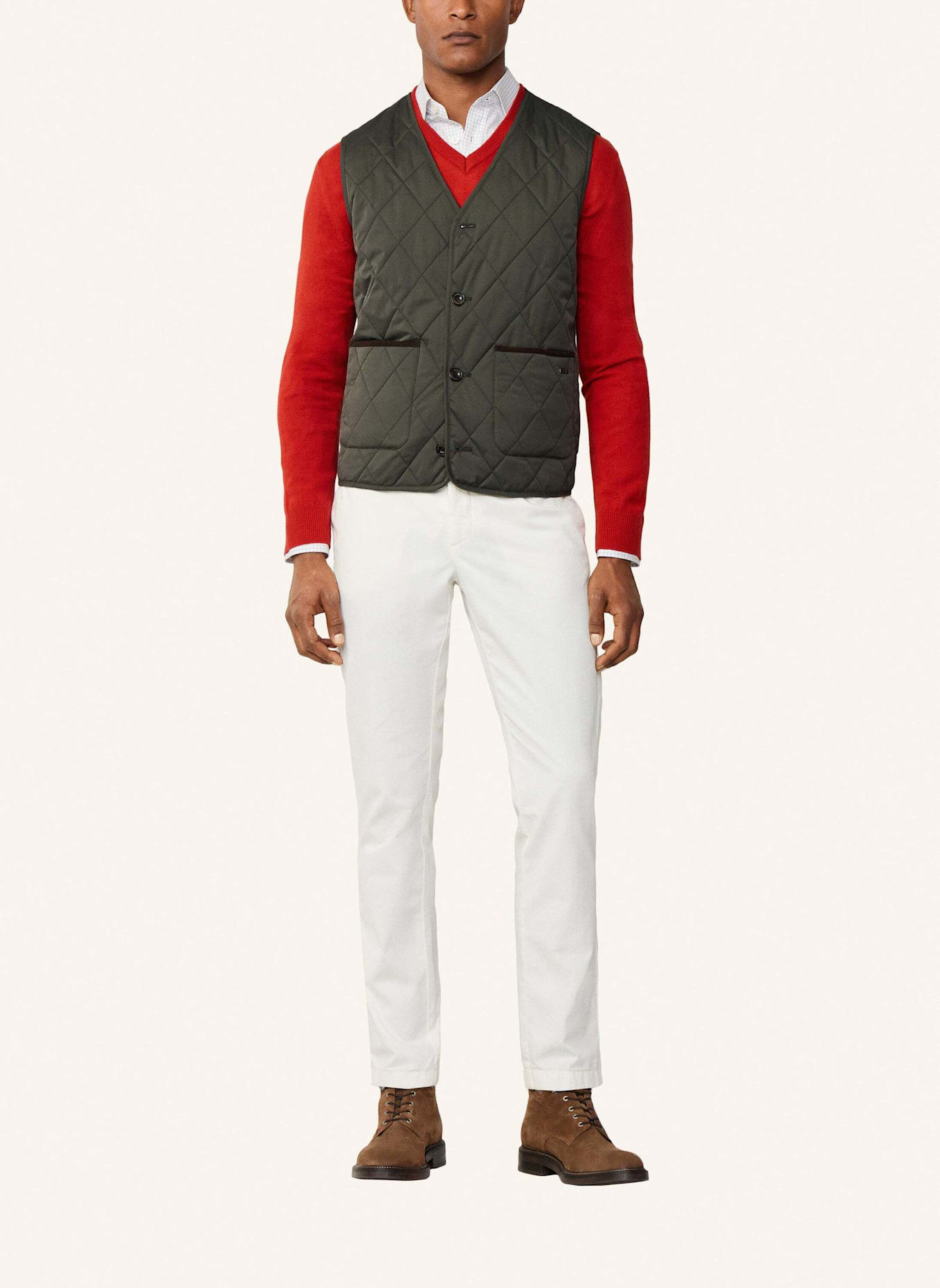 HACKETT LONDON Gilet PADDOCK VEST: DUNKELGRÜN