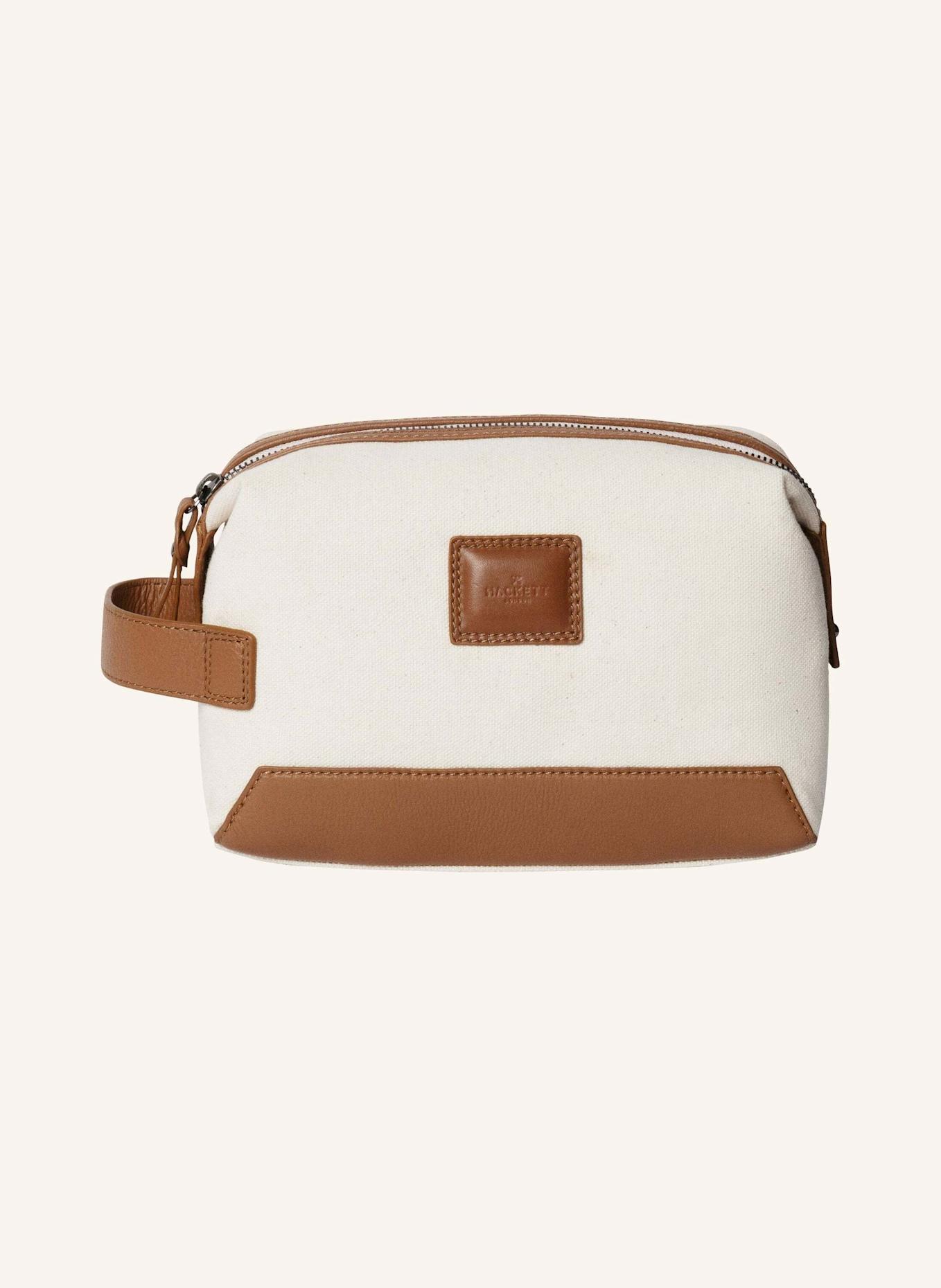 HACKETT LONDON Kosmetiktasche WELLS CANVAS WASHBAG: CREME