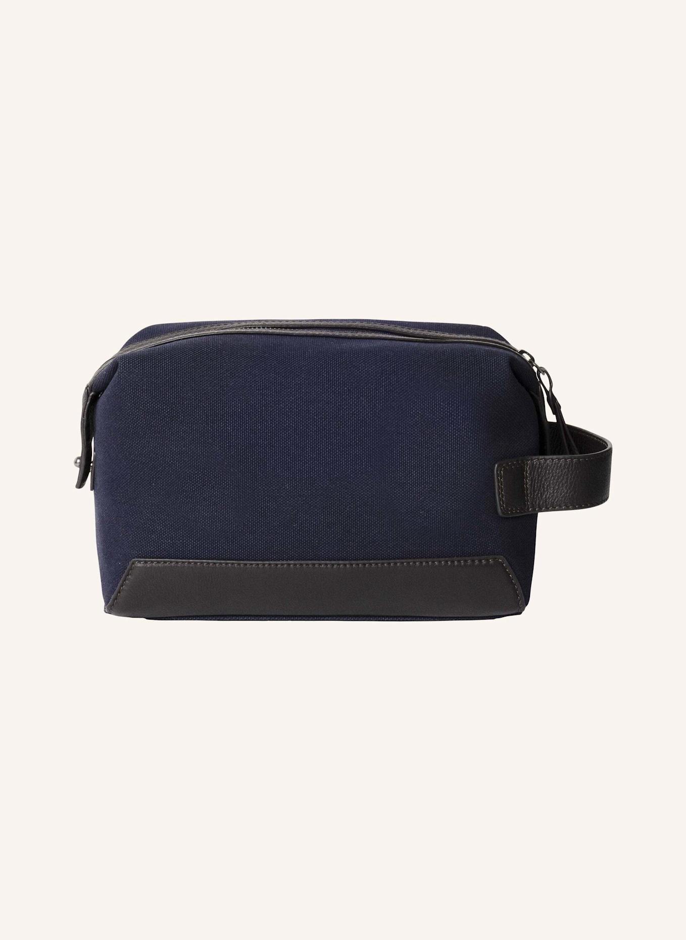 HACKETT LONDON Kosmetiktasche WELLS CANVAS WASHBAG: DUNKELBLAU