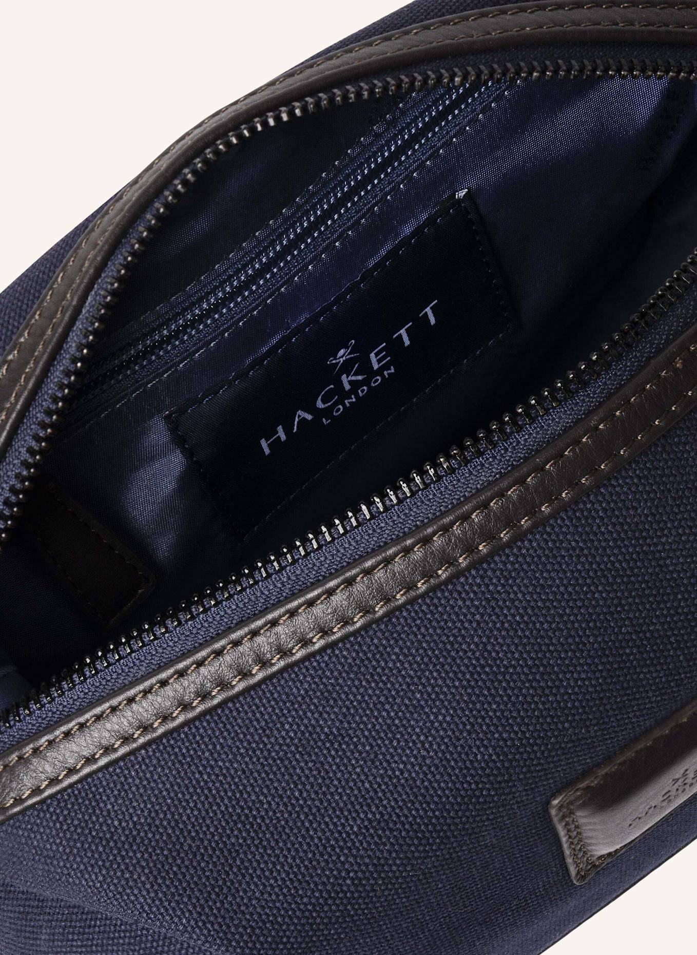 HACKETT LONDON Kosmetiktasche WELLS CANVAS WASHBAG: DUNKELBLAU