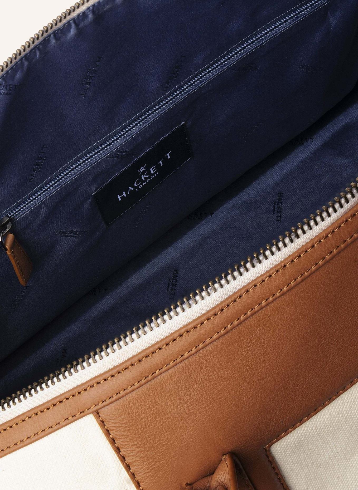 HACKETT LONDON Reisetasche WELLS CANVAS HOLDALL: CREME