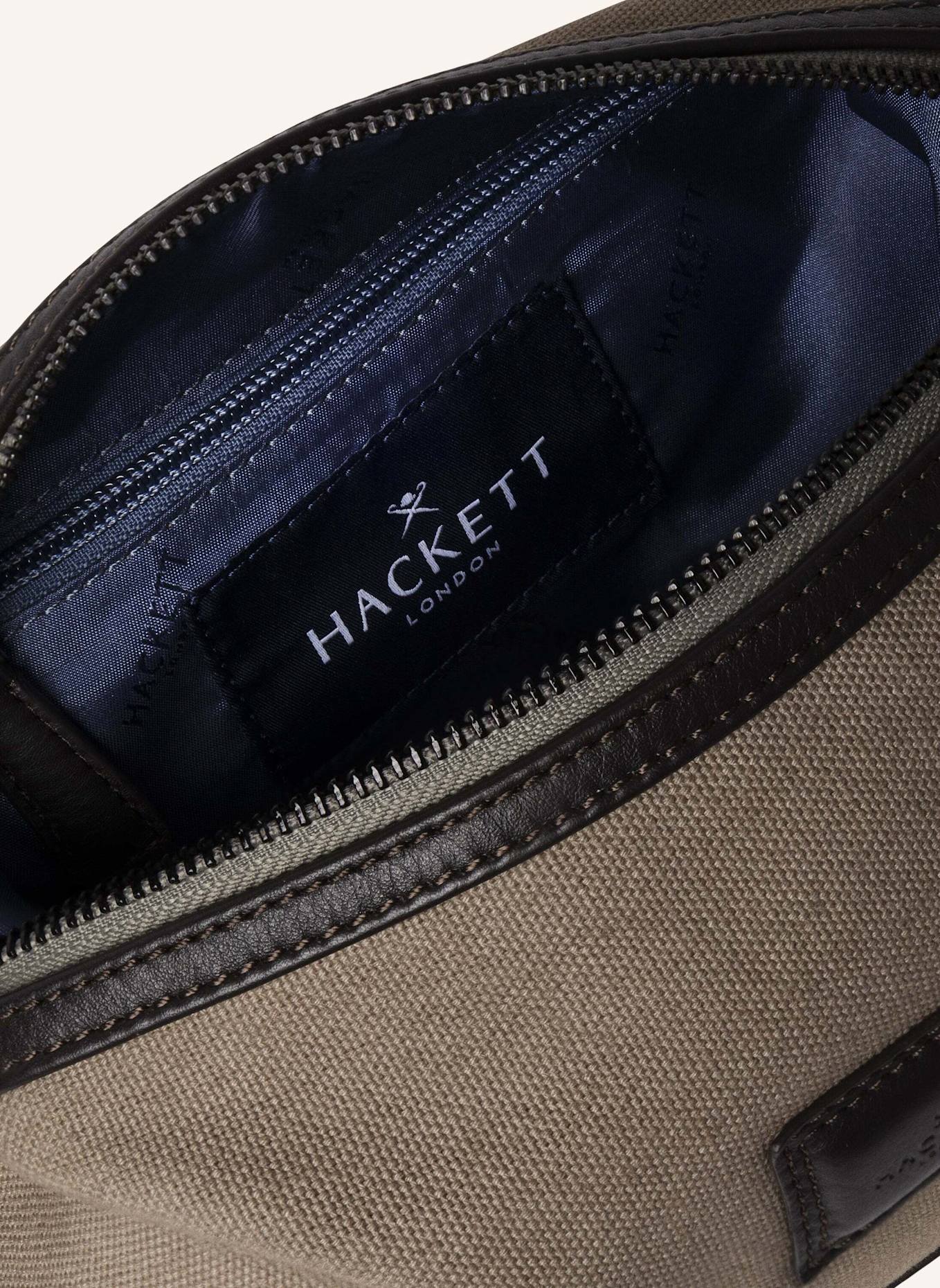 HACKETT LONDON Kosmetiktasche WELLS CANVAS WASHBAG: GRÜN