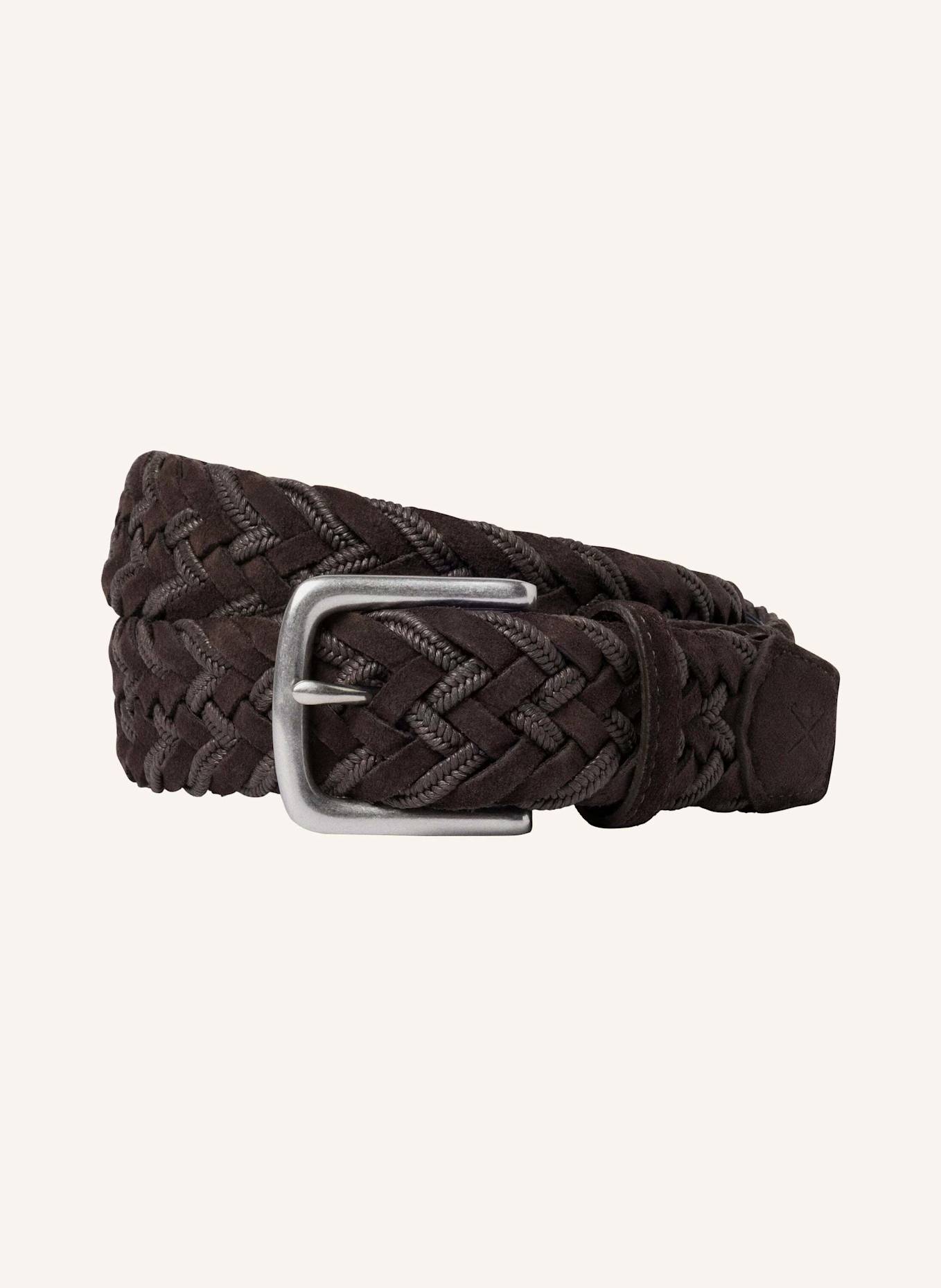 HACKETT LONDON Gürtel SUEDE PLAIT BELT: BRAUN