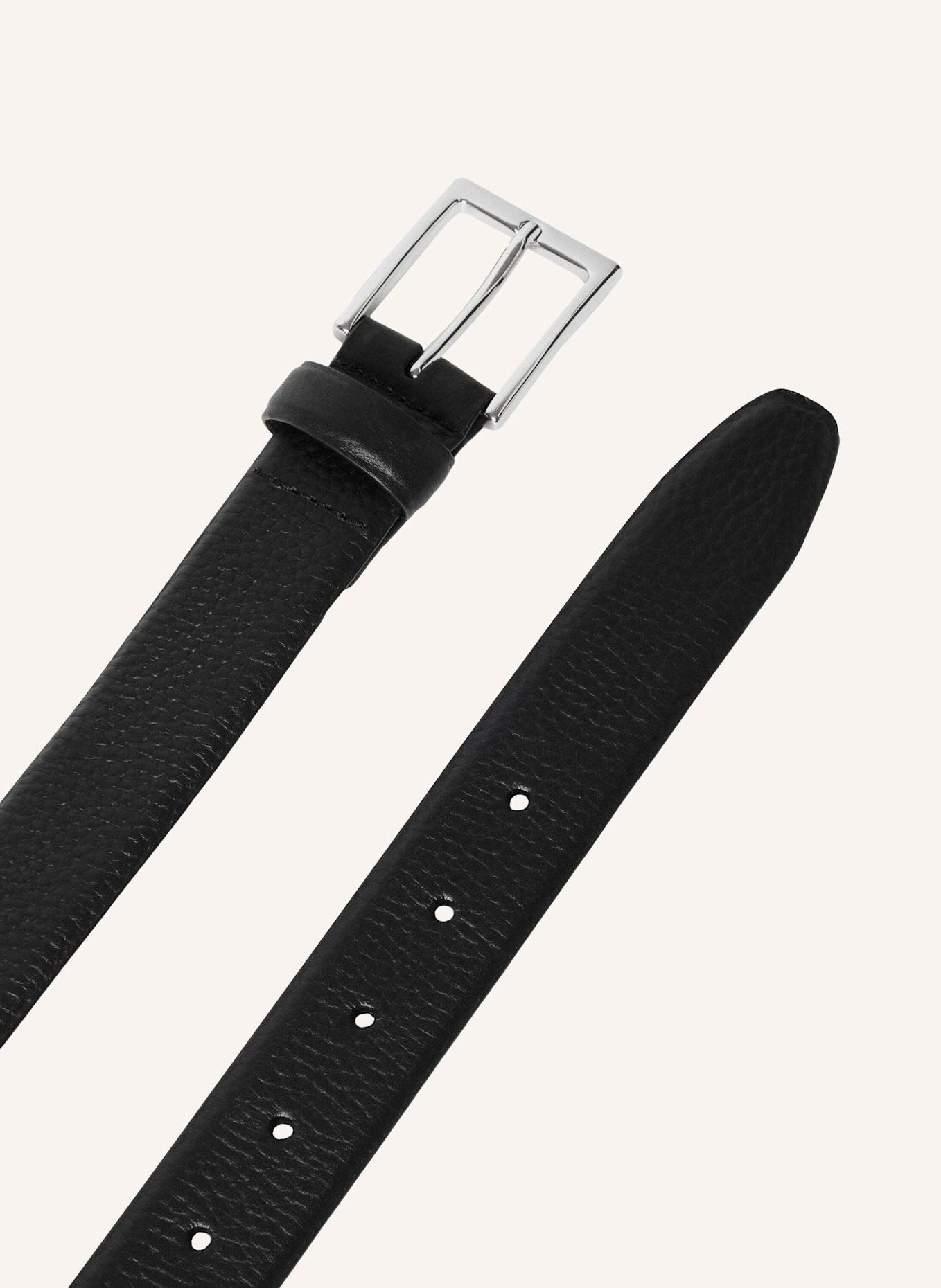 HACKETT LONDON Gürtel 32MM PEBBLE BELT: SCHWARZ