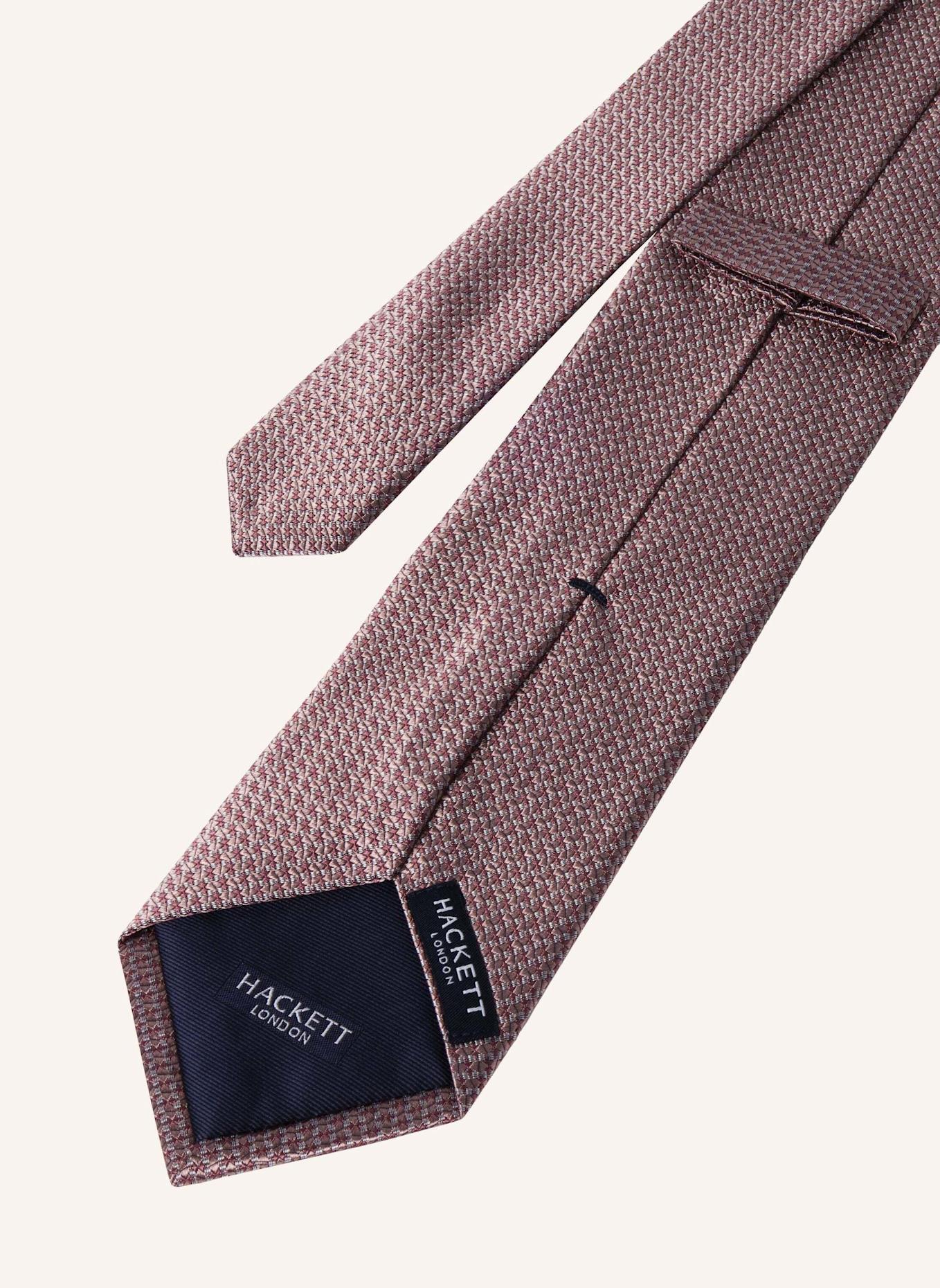 HACKETT LONDON Krawatte TEXTURE PLAIN: HELLROSA