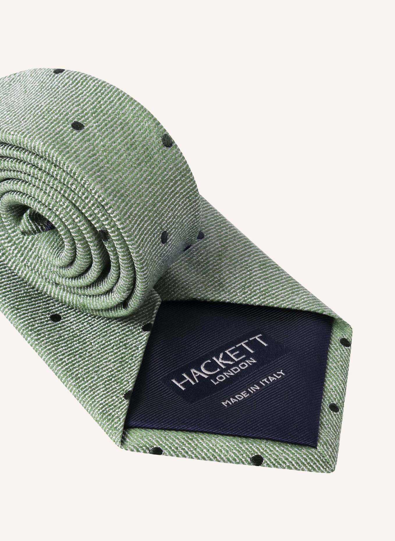HACKETT LONDON Krawatte BLEND TWILL DOT: GRÜN